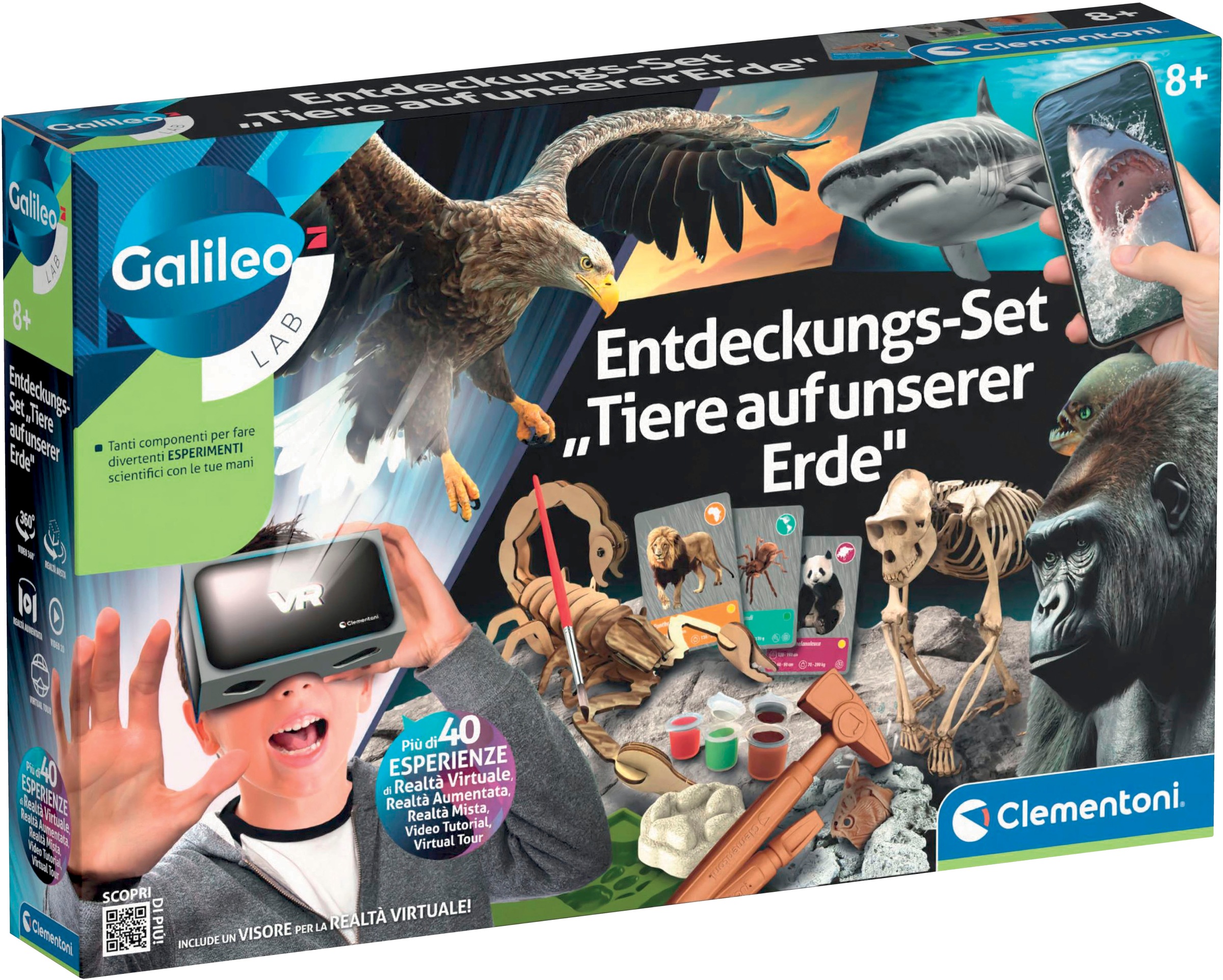 Clementoni® Experimentierkasten »Galileo Lab, Entdeckungs-Set, Tiere auf unserer Erde«, Made in Europe; FSC® - schützt Wald - weltweit