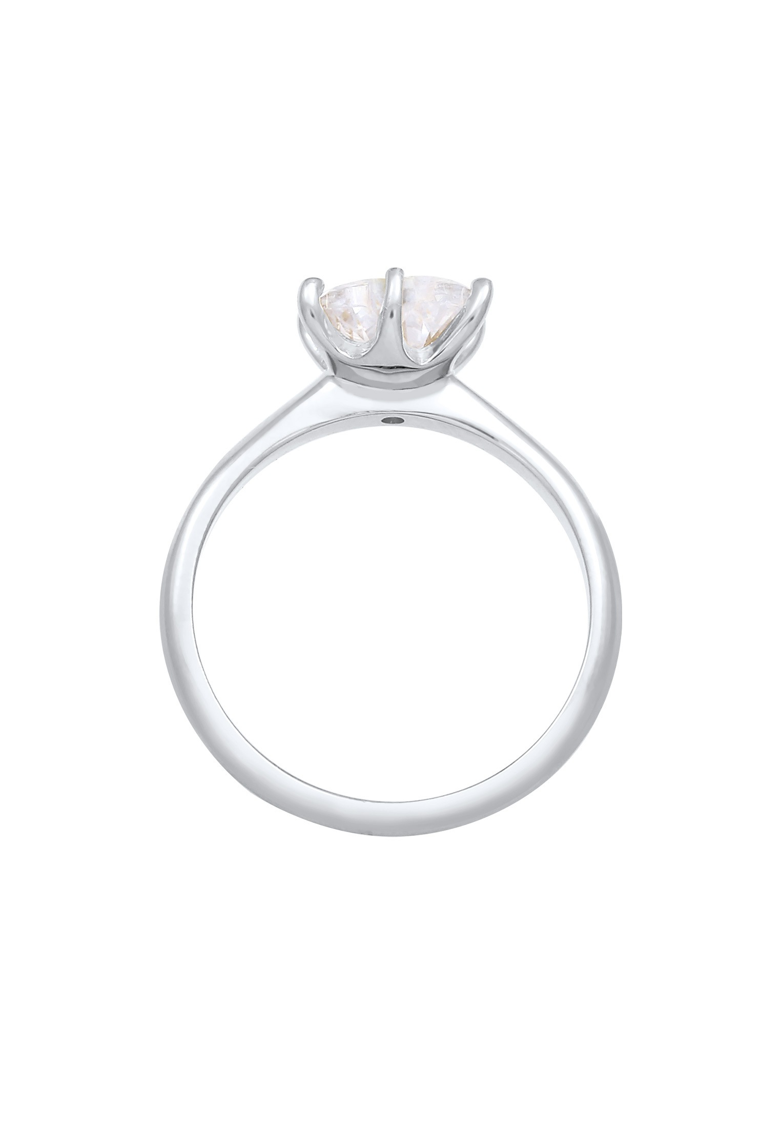 Elli Fingerring »Ring Herz Zirkonia Verlobungsring Solitär 925 Silber«