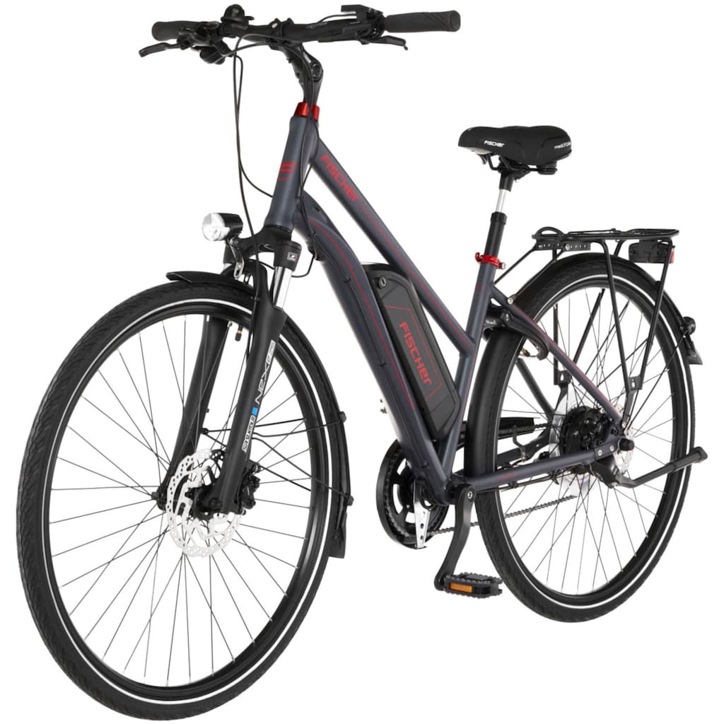 FISCHER Fahrrad E-Bike »VIATOR 1.0 Diamant 50«, 8 Gang, Shimano, Acera, Heckmotor 250 W, (mit Faltschloss)