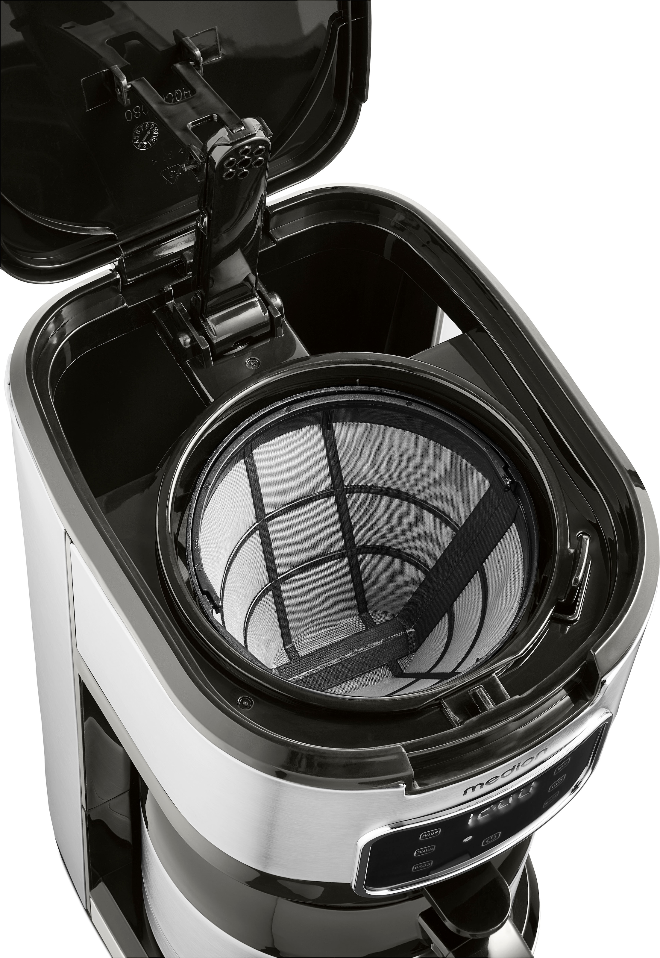 Medion® Filterkaffeemaschine »MD 11019«, 1,25 l Kaffeekanne, Permanentfilter, 900 Watt, Touch-Sensor-Bedienfeld, 24 Stunden Timer, Permanentfilter
