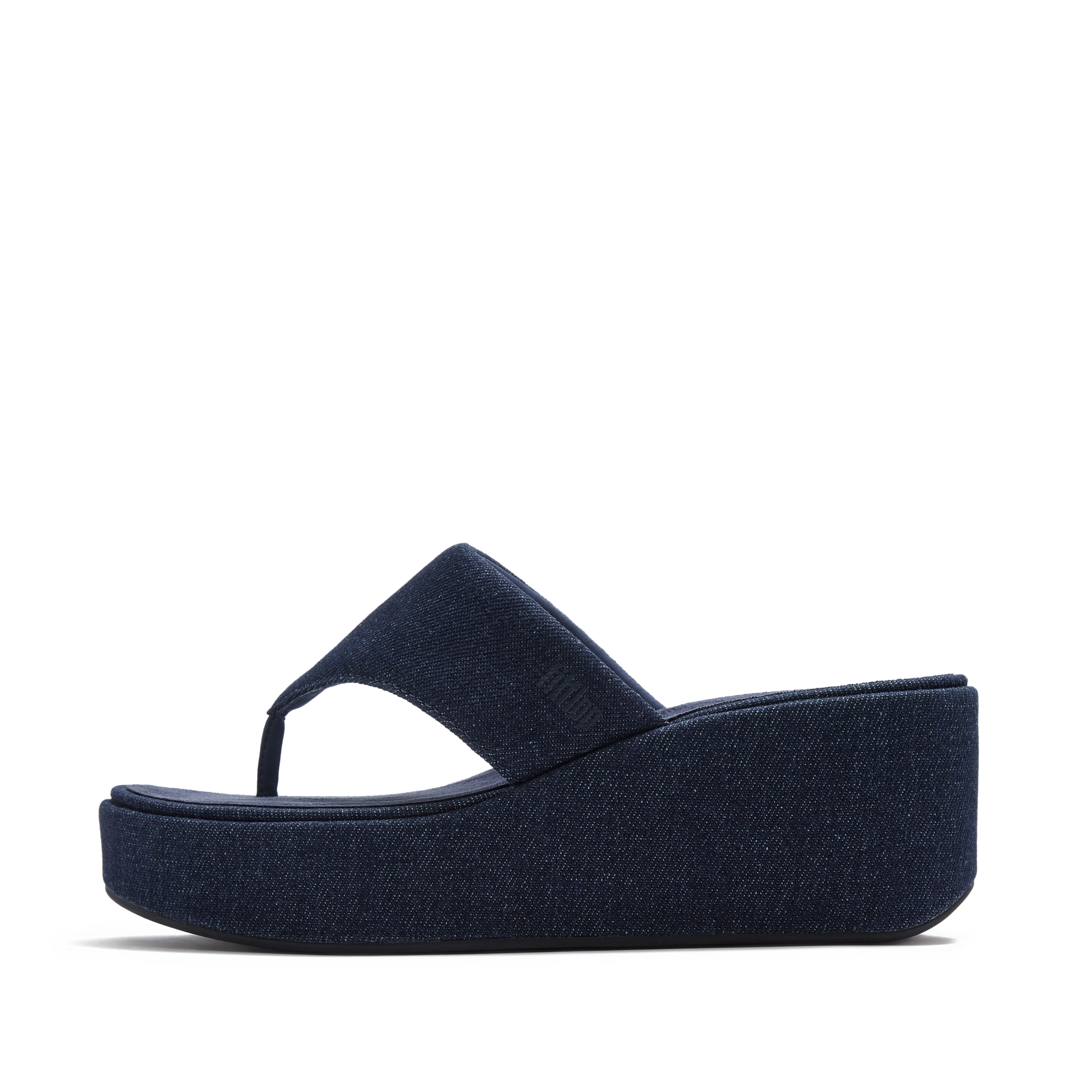 Fitflop Dianette »PLATFFORMS DENIM WEDGE TOE-POST SANDALS«  Plateau, Zehensteg, Sommerschuh mit weichem Zehensteg