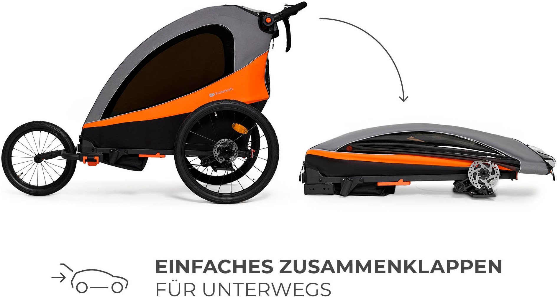 Kinderkraft Fahrradkinderanhänger »NAVA« für 2 Kinder
