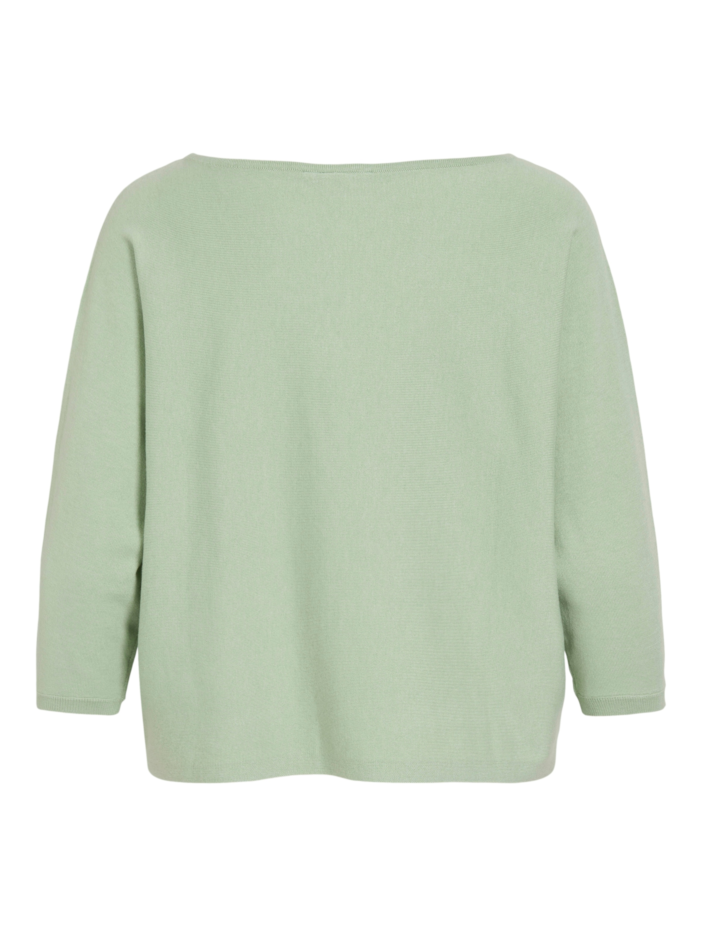 Vila 3/4 Arm-Pullover »VIMALU BOATNECK 3/4 SLEEVE KNIT TOP-NOOS« Materialmix, loose fit