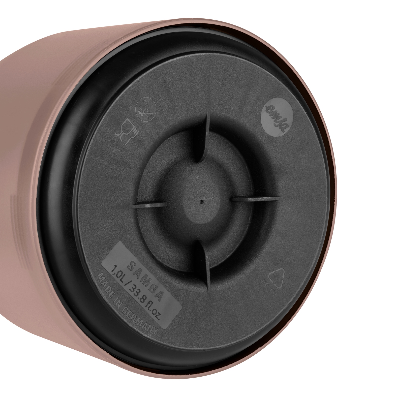 Emsa Isolierkanne »Samba« 1 l zeitloses Design, einfacher Knopfdruck, 24h kalt, 12h warm