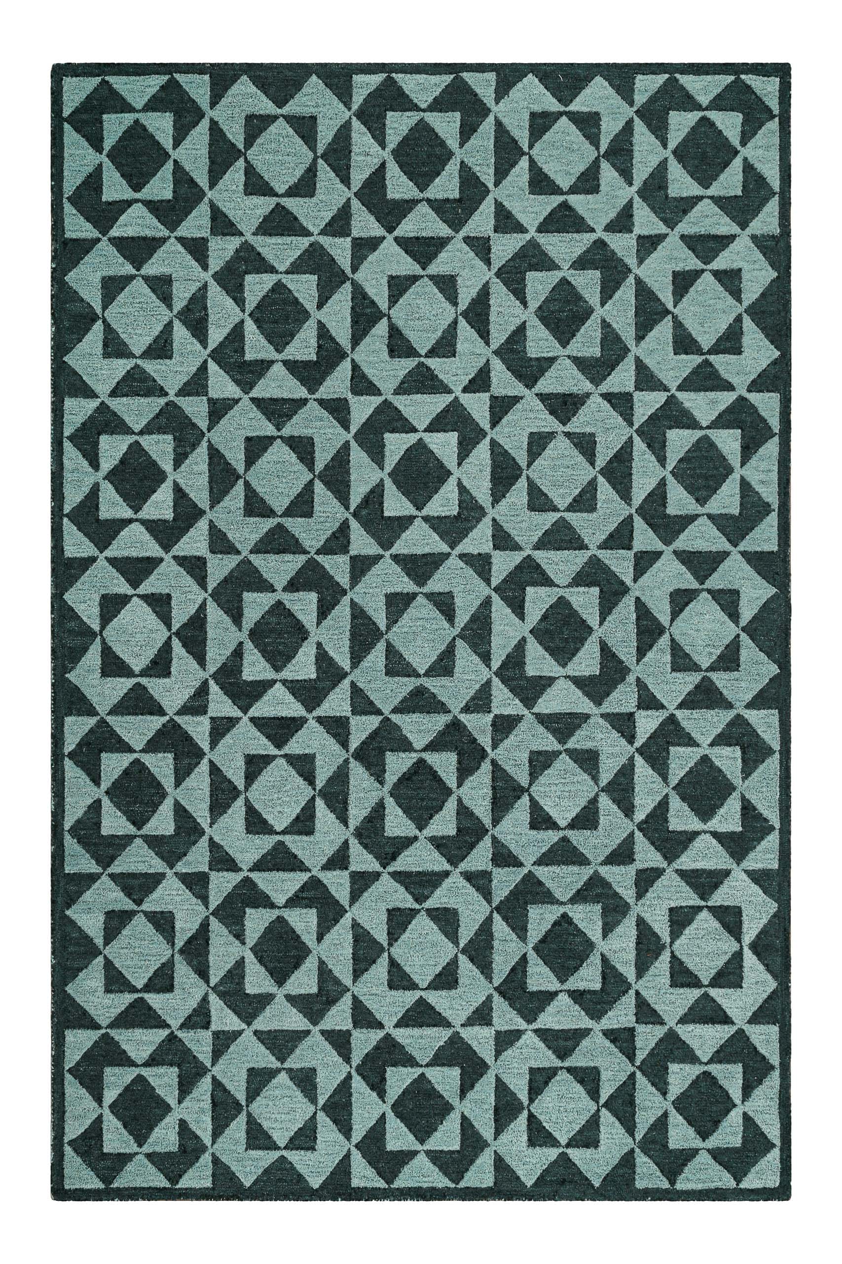 Wecon home Teppich »Downtown« rechteckig 10 mm Höhe handgefertigt, pflegeleicht, Fasermix, Wohnzimmer, Schlafzimmer