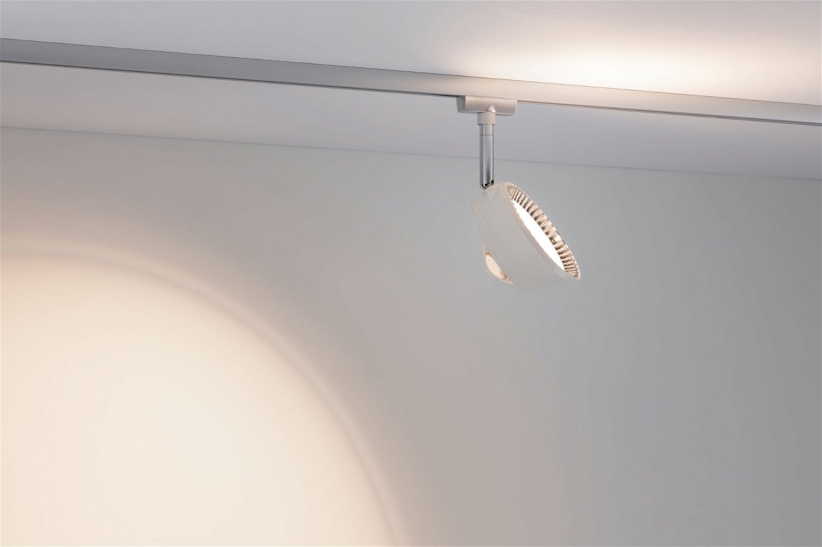 Paulmann Schienensystem-Leuchten »URail Schienenspot Sabik Einzelspot 2700K 230V Weiß matt, Chrom matt«, dimmbar 800lm/390lm 9W