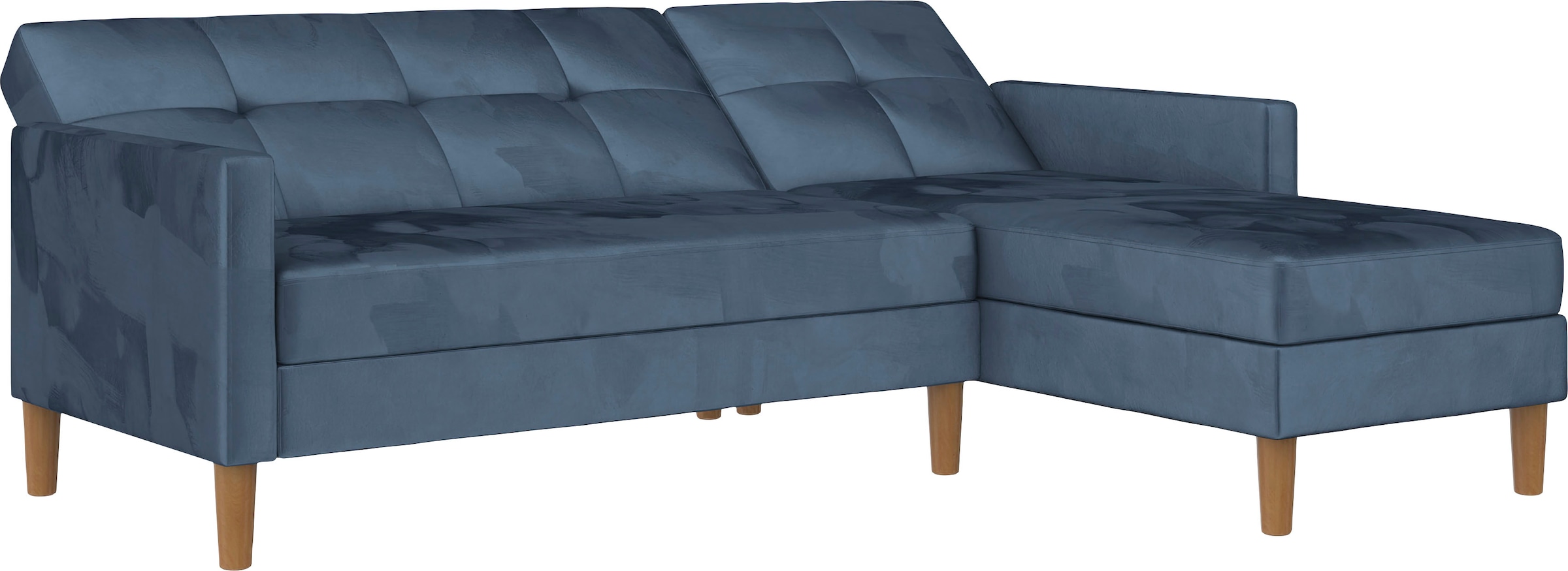 Dorel Home Ecksofa »Lilly, L-Form,«, mit Bett-Funktion, Recamiere beidseitig montierbar, Sitzhöhe 43 cm