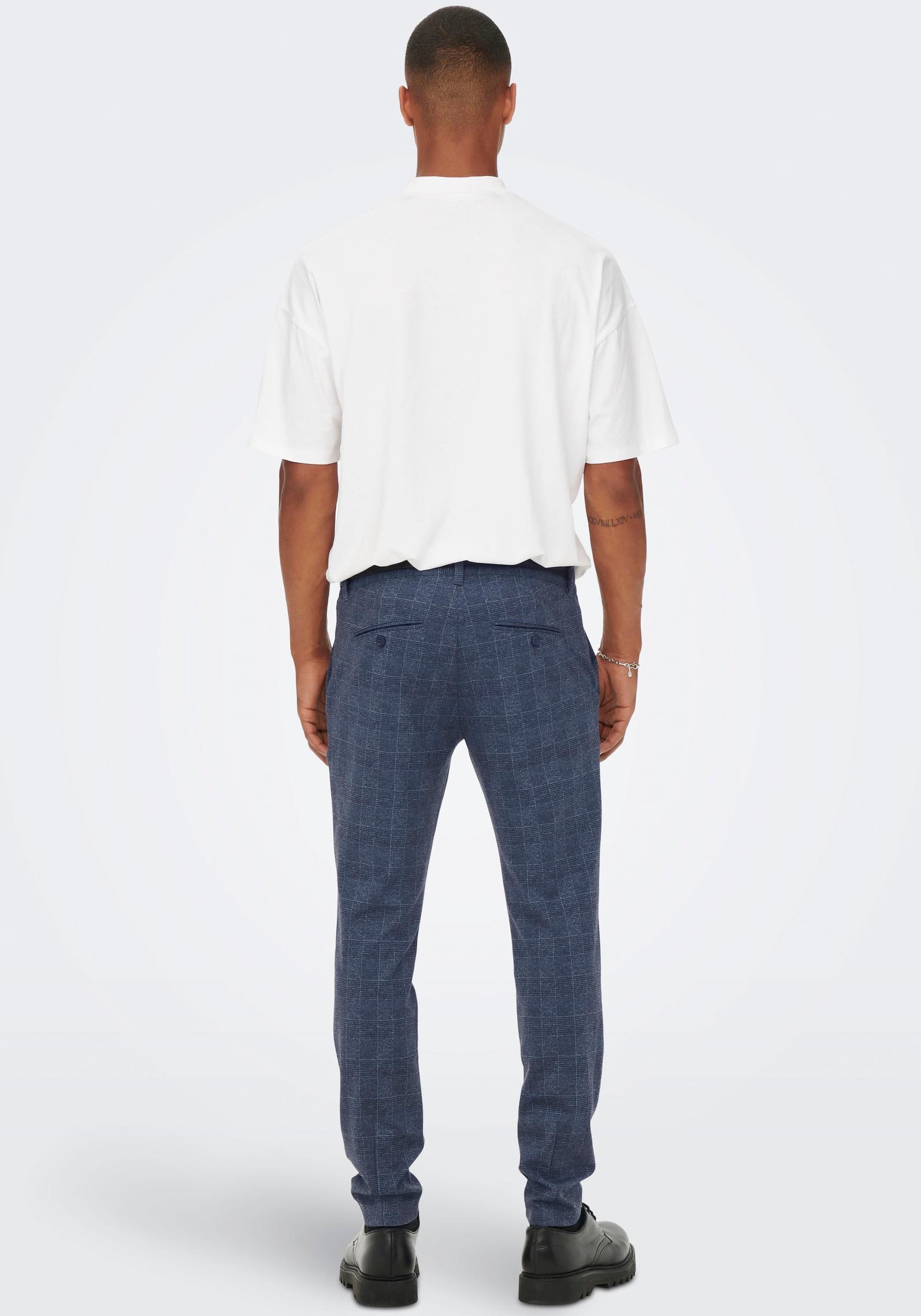 ONLY & SONS Chinohose »MARK CHECK PANTS«