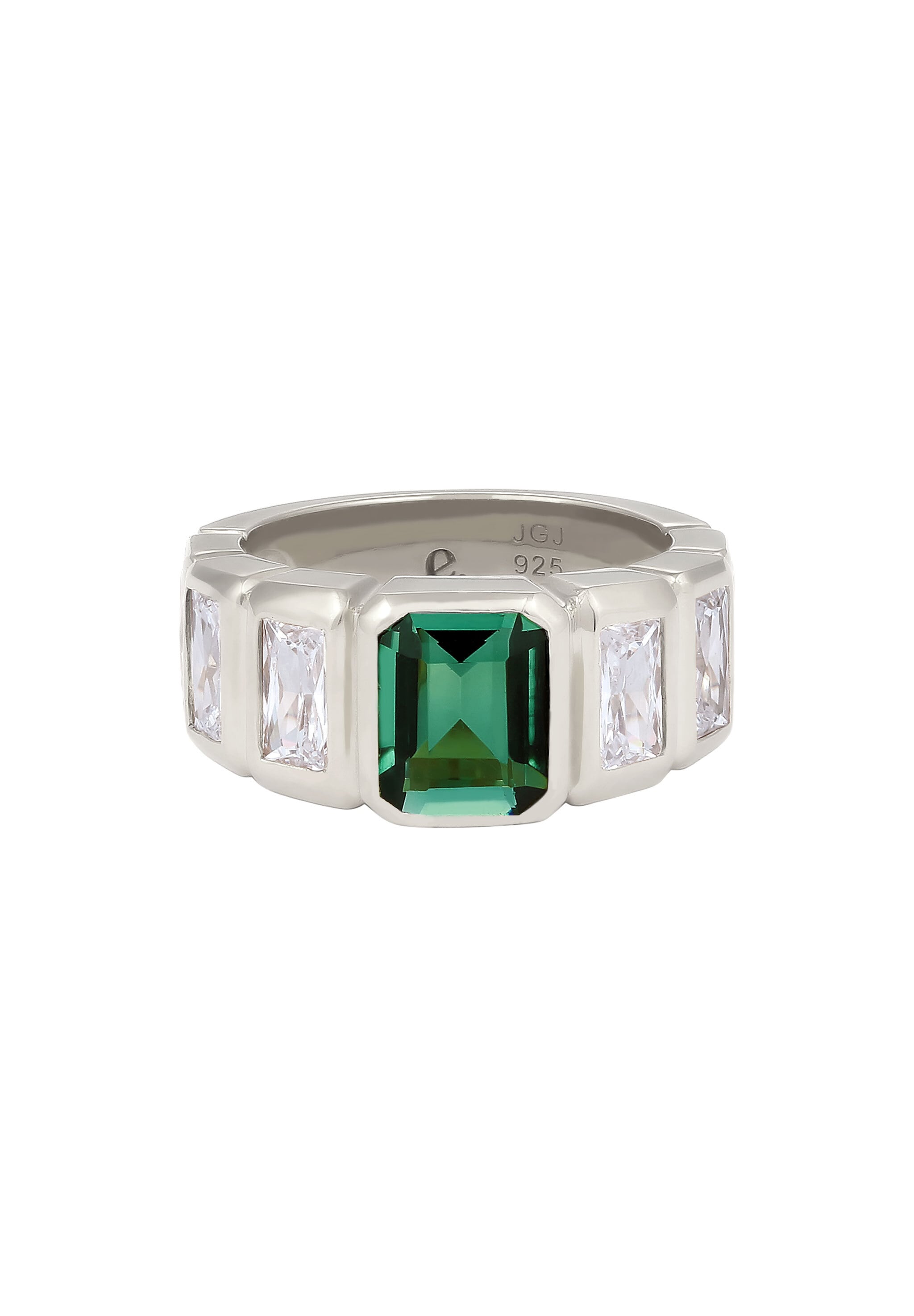 Elli Premium Silberring »Ring Rechteck Quarz Grün 925 Sterling Silber«