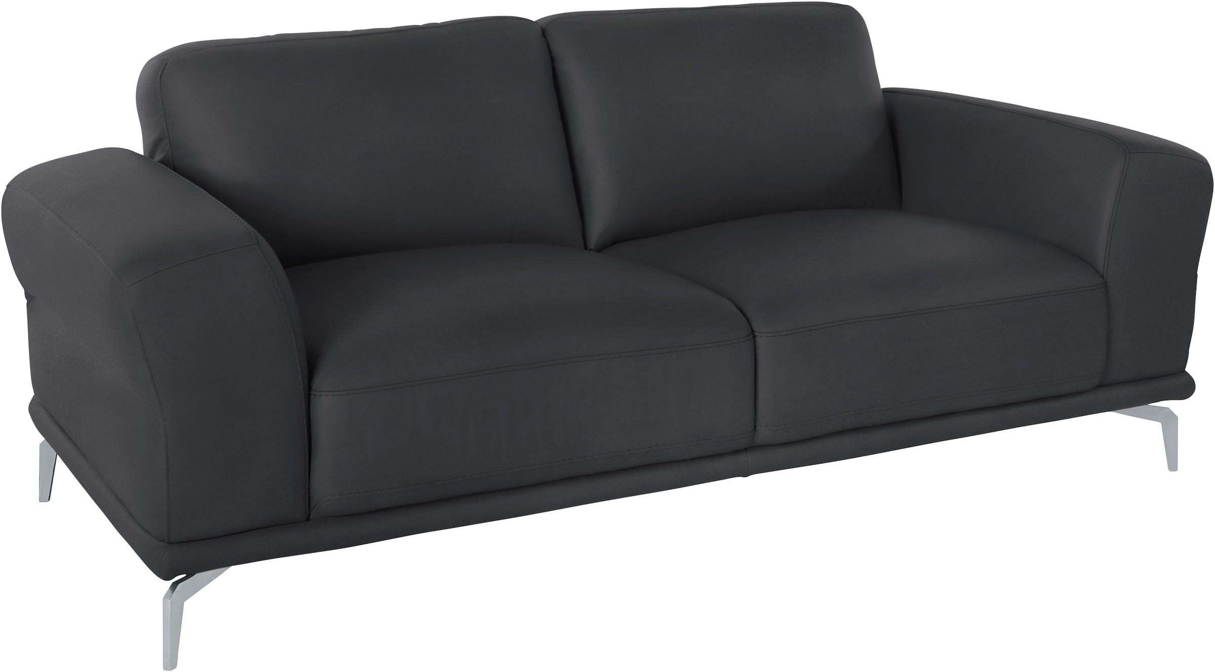 W.SCHILLIG 2-Sitzer »montanaa Designsofa, bequem, Breite 192cm, Federkern« mit Metallfüßen in Silber matt, Breite 192 cm