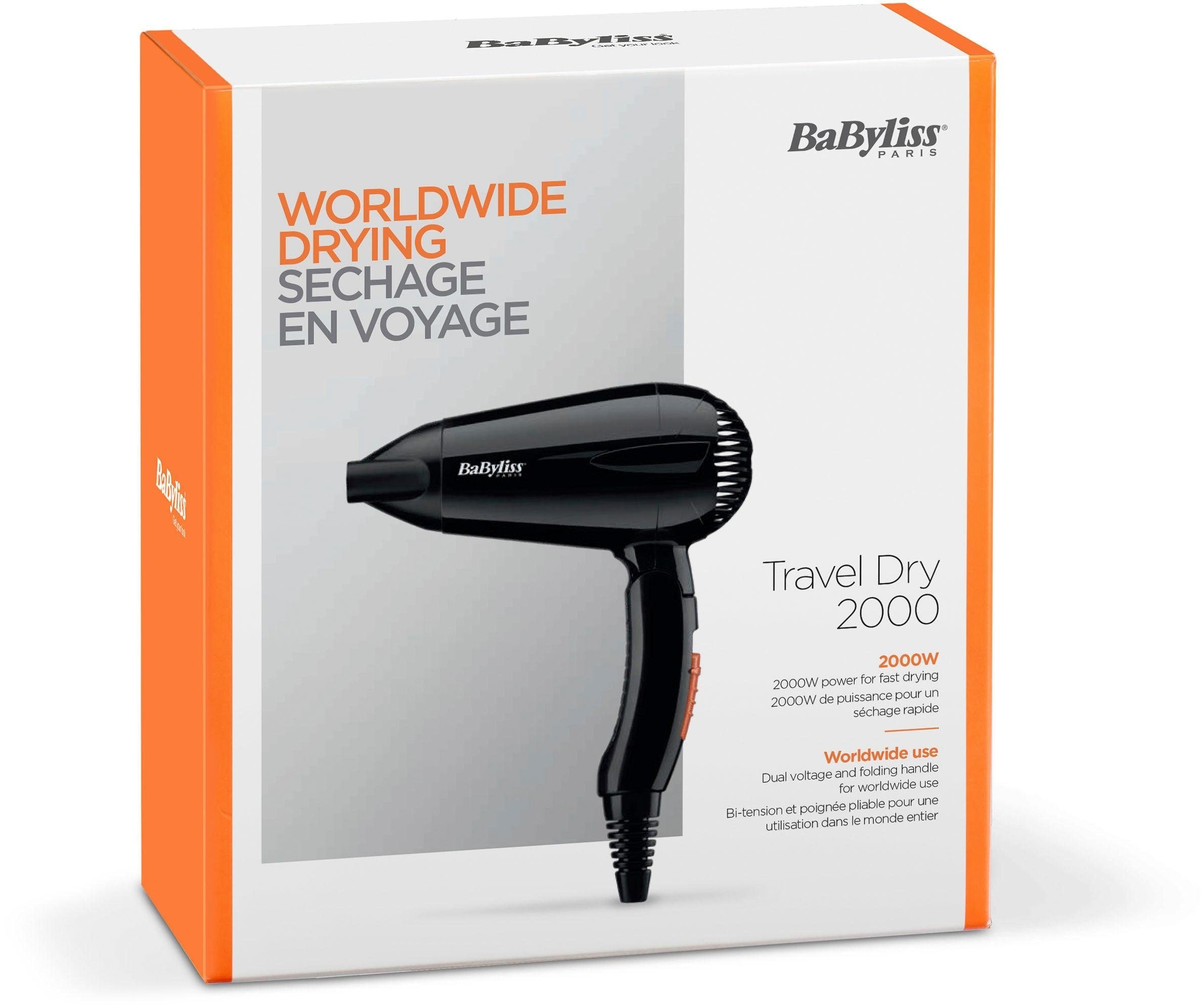 BaByliss Reisehaartrockner »5344E Travel Dry«, OTTO W, 1 2000 Online im faltbar Shop Aufsätze