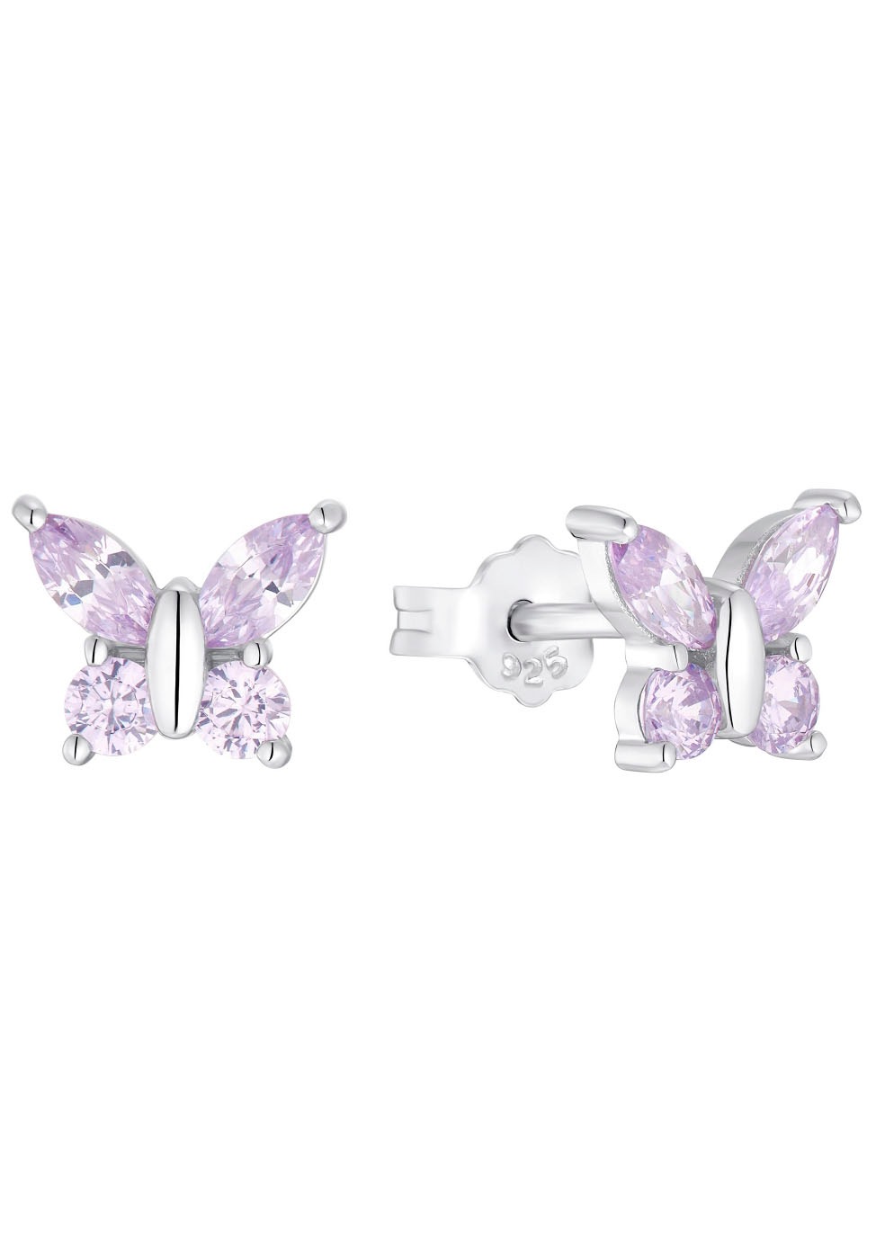 Amor Paar Ohrstecker »Schmetterling, 2036525, 2036526, 2036528«, mit Zirkonia (synth.)