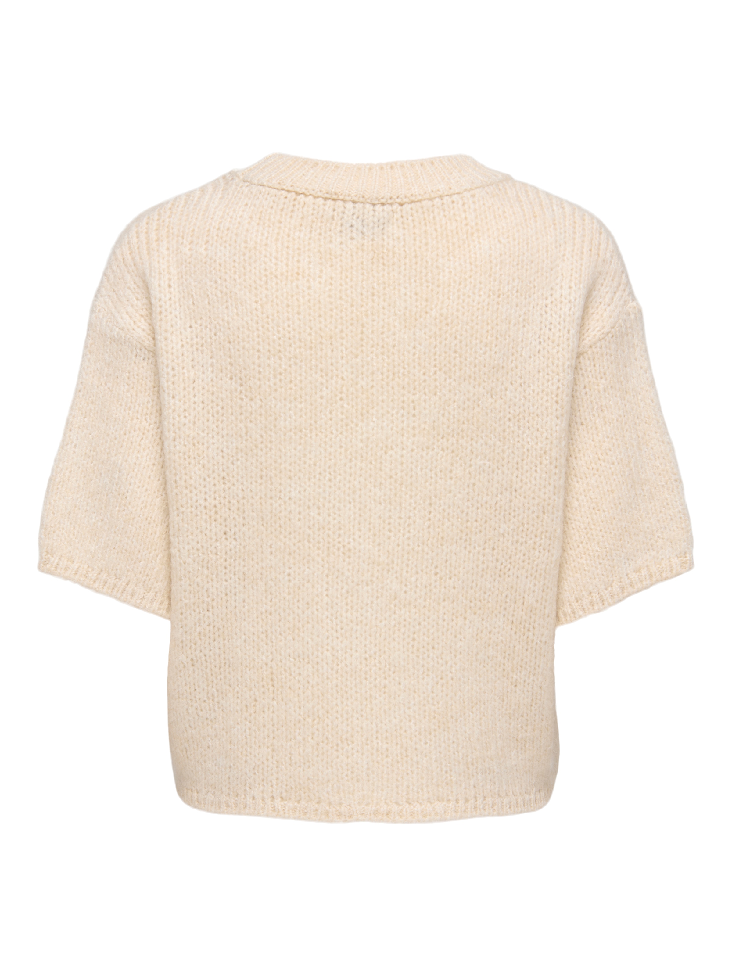 JDY Kurzarmpullover »JDYLINEA S/S PULLOVER O-NECK KNT NOOS« Kunstfaser, Rippstrick