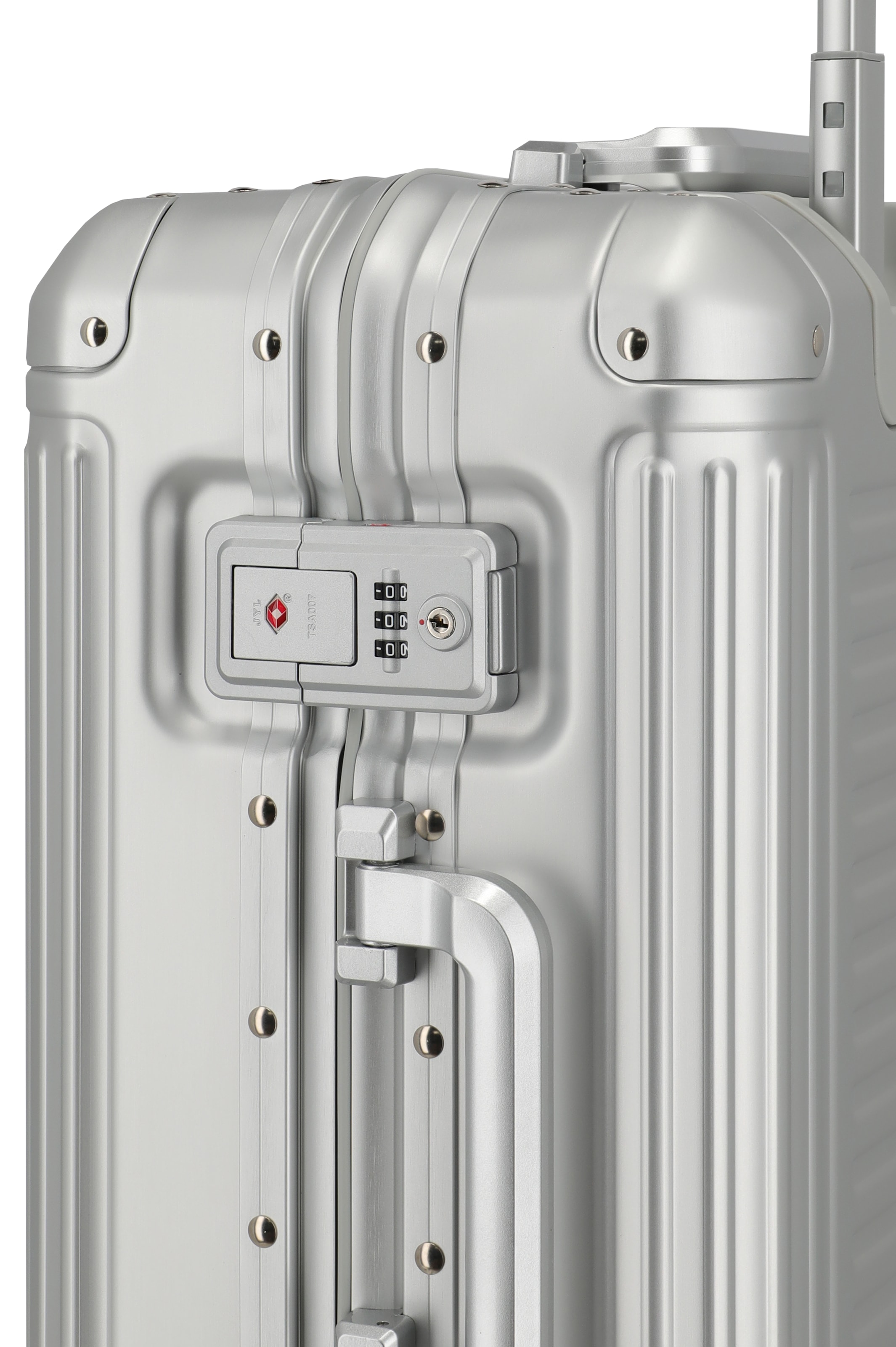 travelite Hartschalen-Trolley »NEXT Aluminium Rahmenkoffer« 39 l 4 Rollen variable Packplatte, Packwand und durchdachte Innenaufteilung