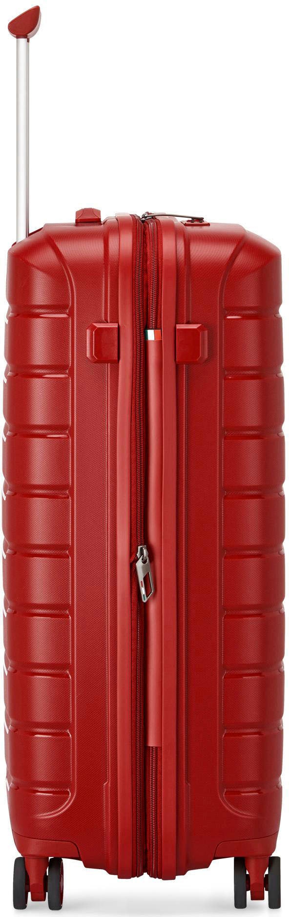 RONCATO Hartschalen-Trolley »B-FLYING, 67 cm, rot«, 4 Rollen, Hartschalen-Koffer Reisegepäck mit Volumenerweiterung und TSA Schloss