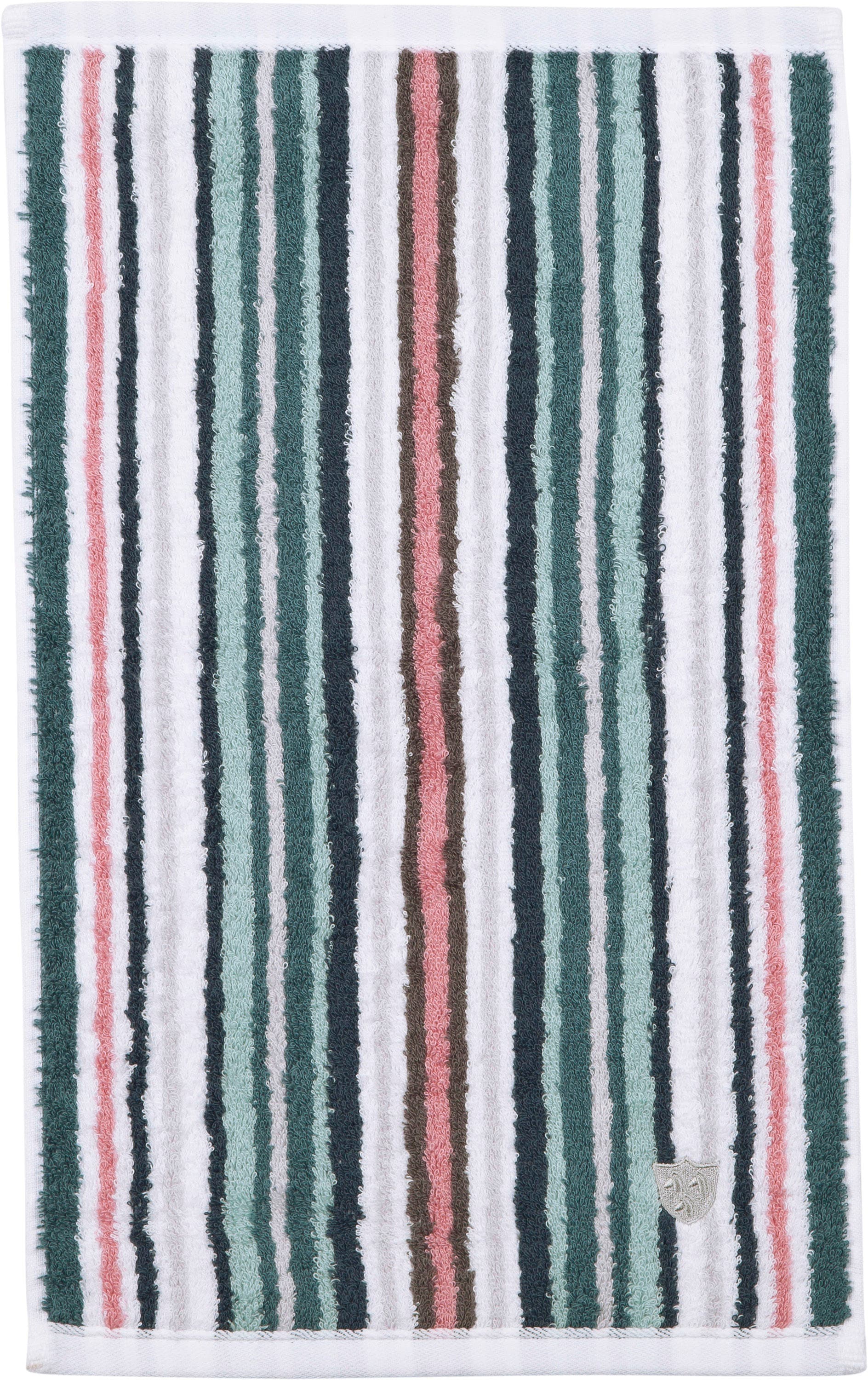 ROSS Gästehandtücher »Multicolor«, (6 St.), mit Streifen und gesticktem ROSS-Emblem