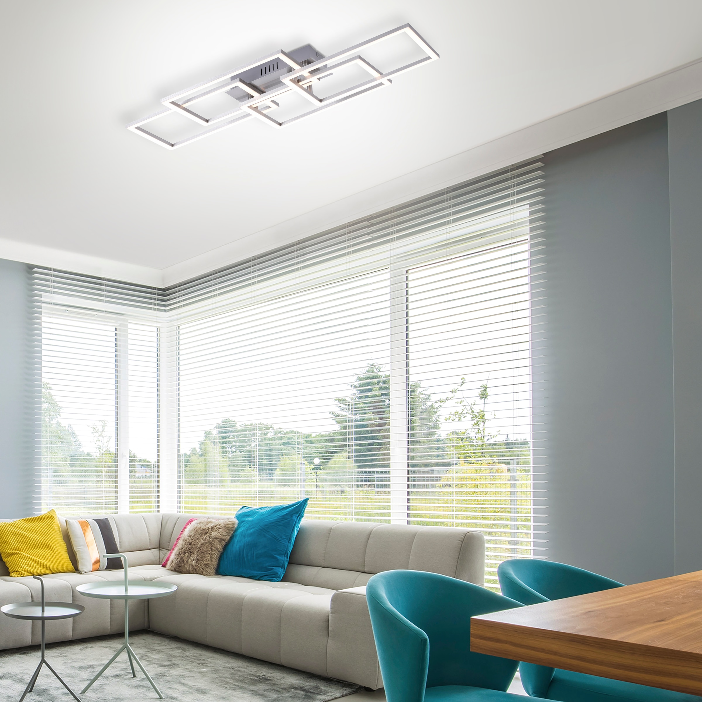 JUST LIGHT LED Deckenleuchte »IVEN« LED-Board 1 Stk. Warmweiß Memory, nach Trennung vom Netz