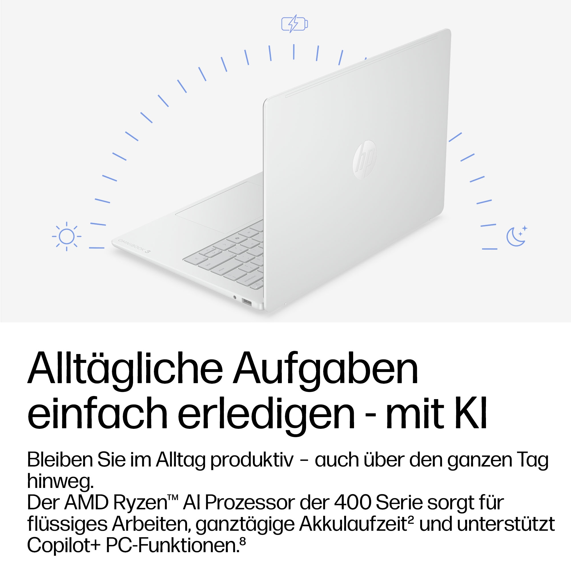 HP Notebook »OmniBook 3 17-dm0071ngx« 43,9 cm / 17,3 ″ AMD Ryzen™ AI 7 Radeon 840M 512 GB SSD