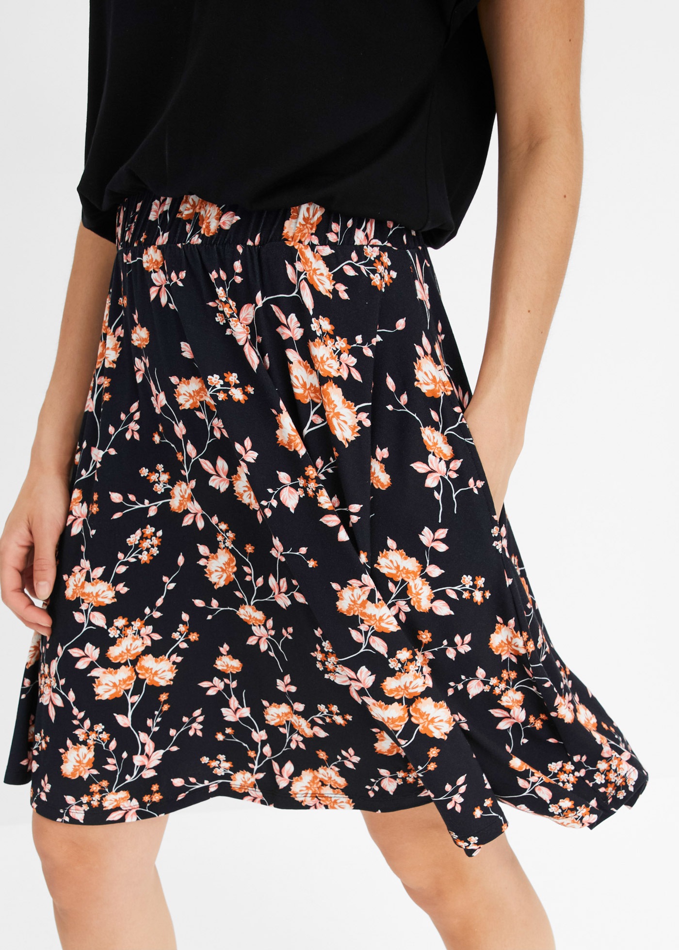 bonprix Midikleid Jerseykleid aus Viskose-Mix