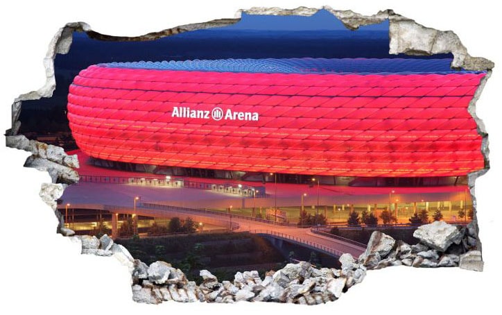 Wall-Art Wandtattoo (1 Fußball »3D online Arena«, bestellen bei St.) FCB OTTO Allianz