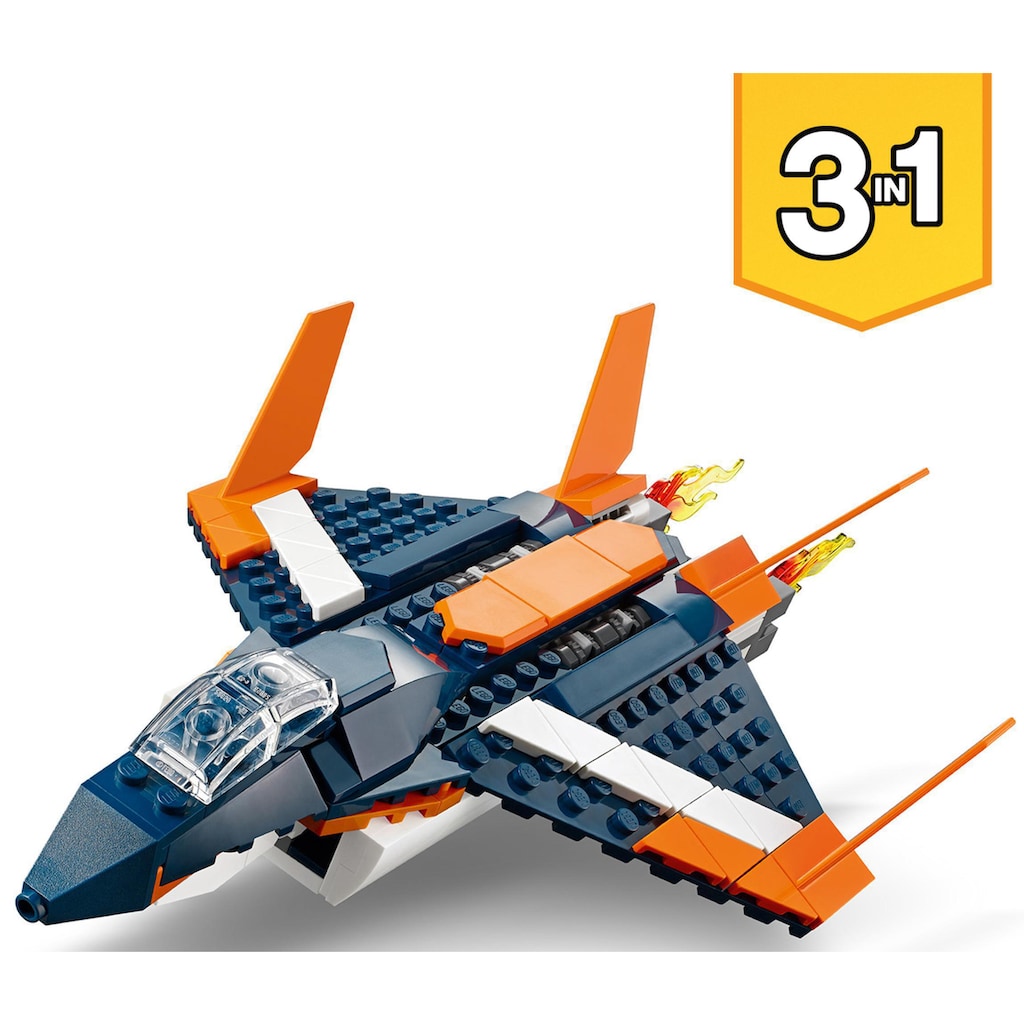 LEGO® Konstruktionsspielsteine »Überschalljet (31126), LEGO® Creator 3in1«, (215 St.)