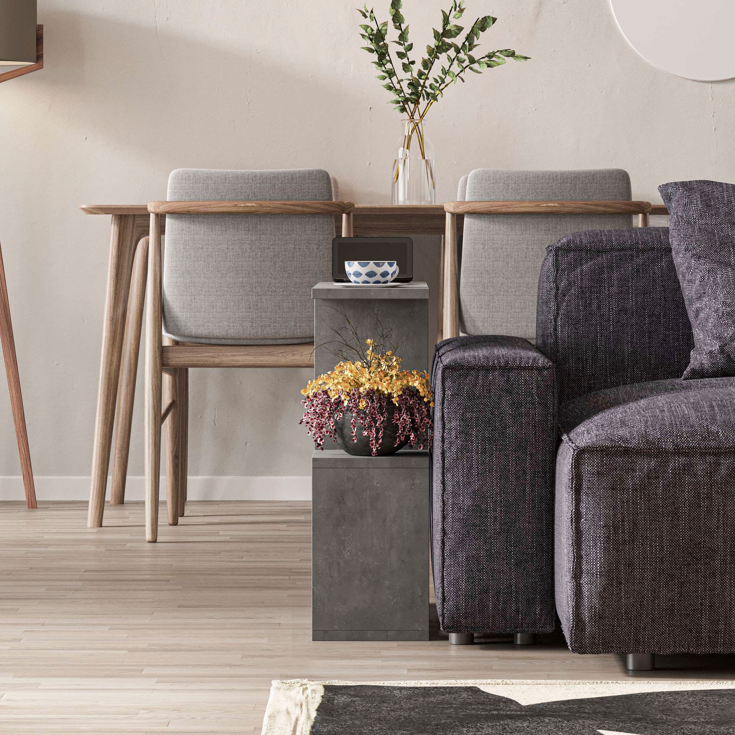 Decortie Beistelltisch »HOMEMANIA BEISTELLTISCH«, (Packung, 1 St.), Leichte Montage, Lagerung, Platzsparend