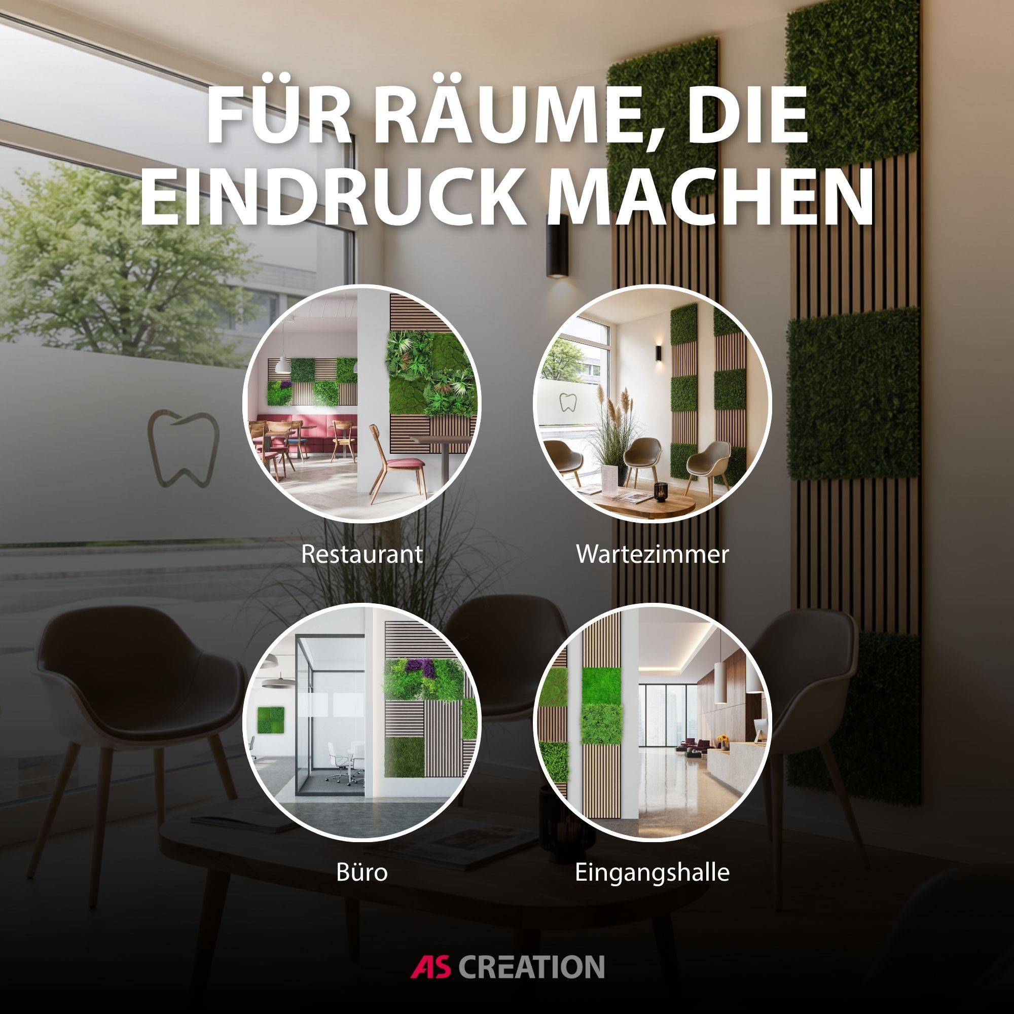 Architects Paper Wandpaneel »A.S. Création Modular Wall Wandpaneel Echtsteinoptik« 1 tlg. Echtsteinfurnier auf rPET-Filz mit natürlicher Oberflächenstruktur