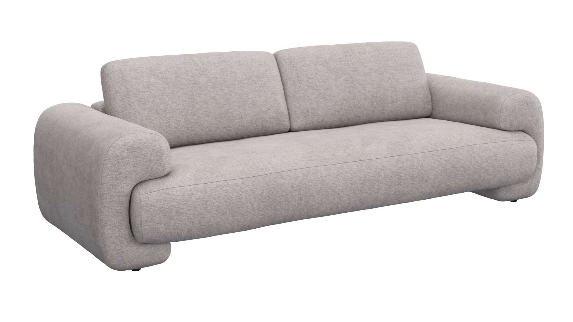 FLEXLUX 3-Sitzer »Molino Designsofa, Polstersofa, Einzelsofa, Couch«, Kaltschaum & Stahl-Wellen für erstklassigen Sitzkomfort, Füsse Schwarz