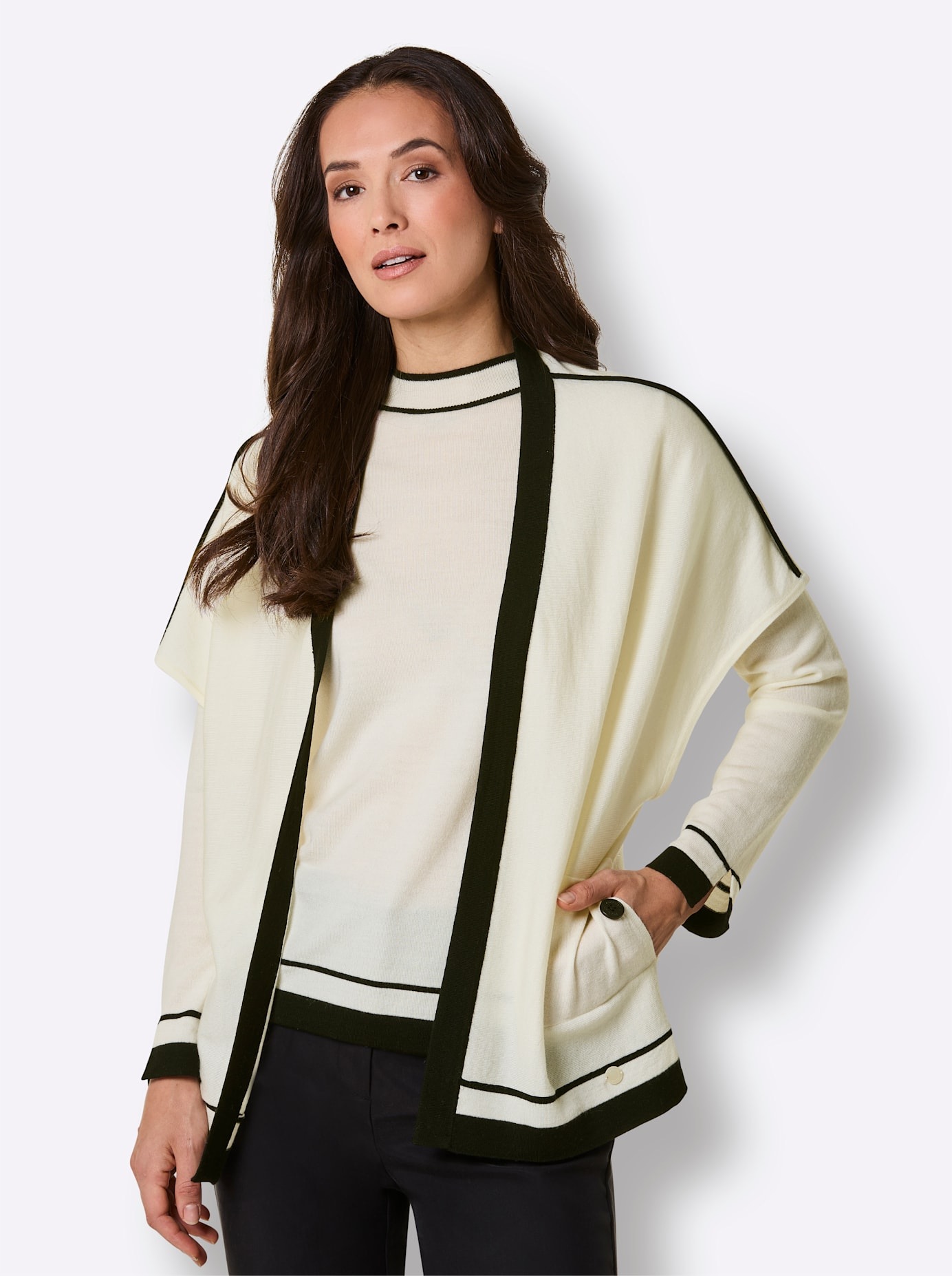 CREATION L PREMIUM Strickpullover »Merino-Strick-Twinset«