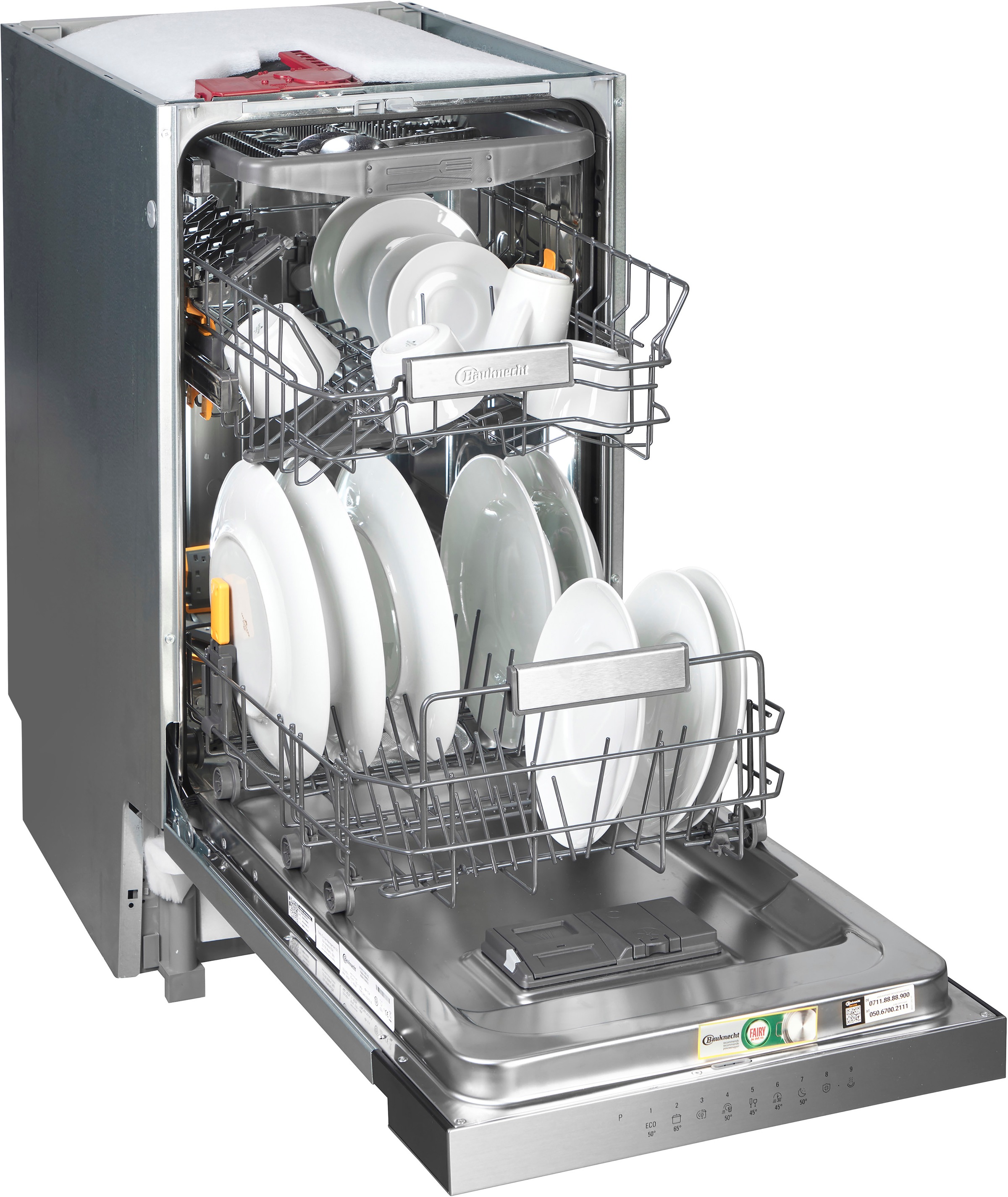 BAUKNECHT teilintegrierbarer Geschirrspüler »BK6PB10BS7A0«, 10 Maßgedecke, PowerClean