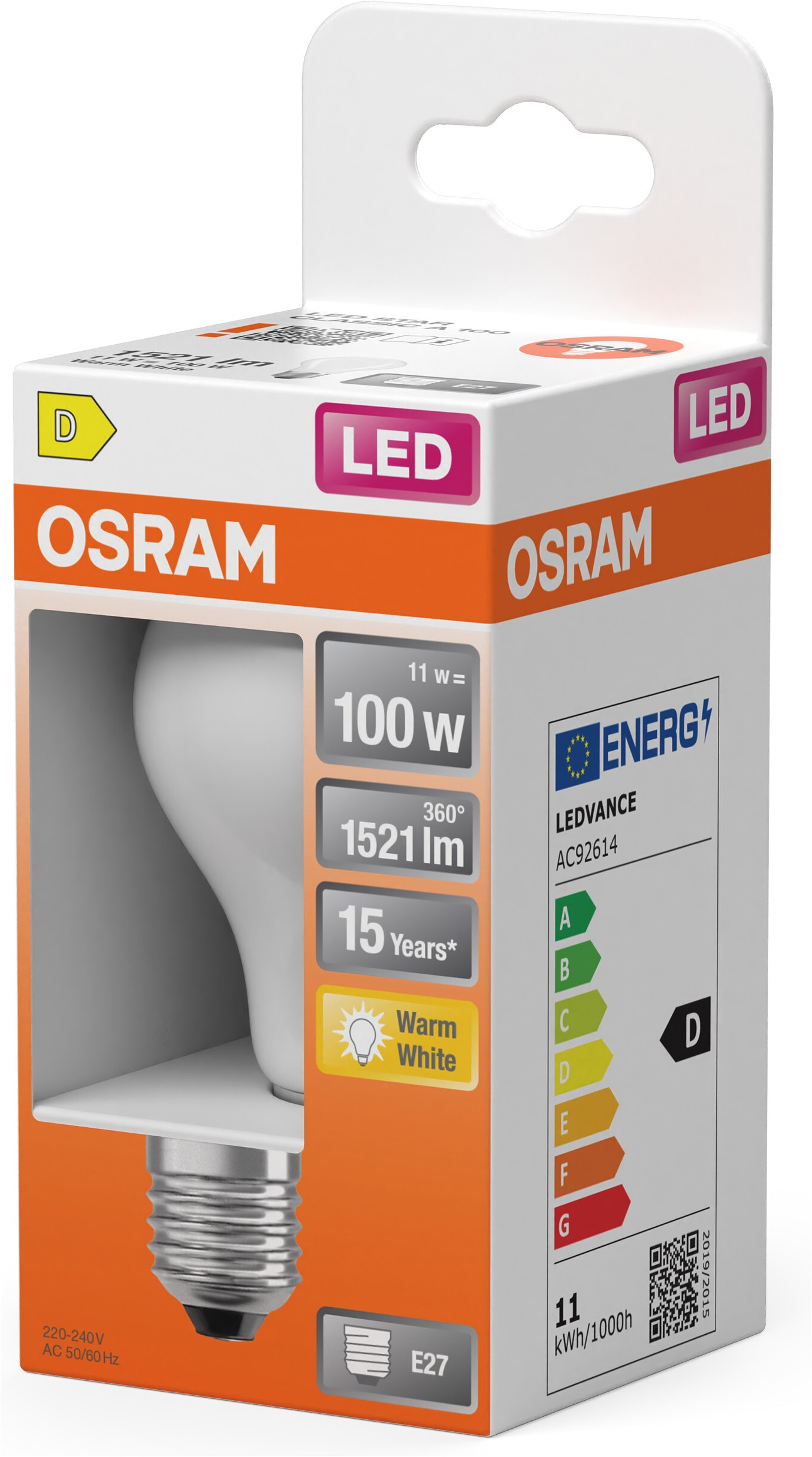 Osram LED-Leuchtmittel »LED-Lampe Classic« E27 1 Stk. Warmweiß
