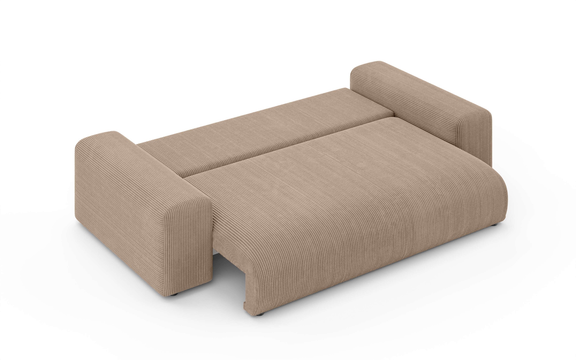Home affaire Big-Sofa »LAKESIDE 3-Sitzer Schlafsofa mit Bettkasten, Breite 256,5 cm« Liegefläche 168,5x195 cm, hoher Sitzkomfort, Maße B/T/H: 256/122/82cm