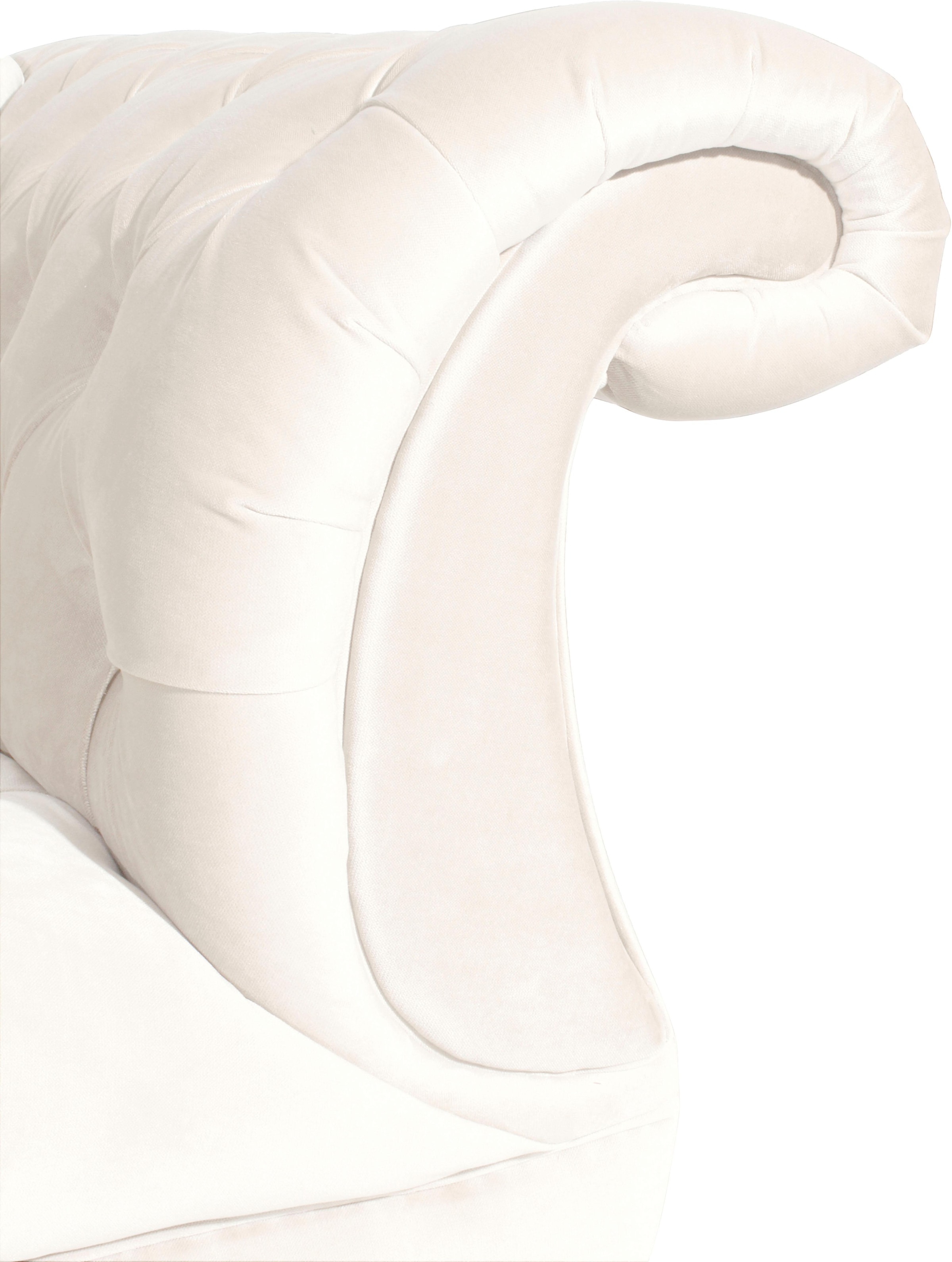 Max Winzer® Chesterfield-Sofa »Isabelle«, mit Knopfheftung & gedrechselten Füßen in Buche natur, Breite 200 cm