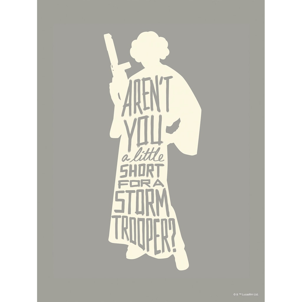 Komar Wandbild »Star Wars Silhouette Quotes Leia«, (1 St.)