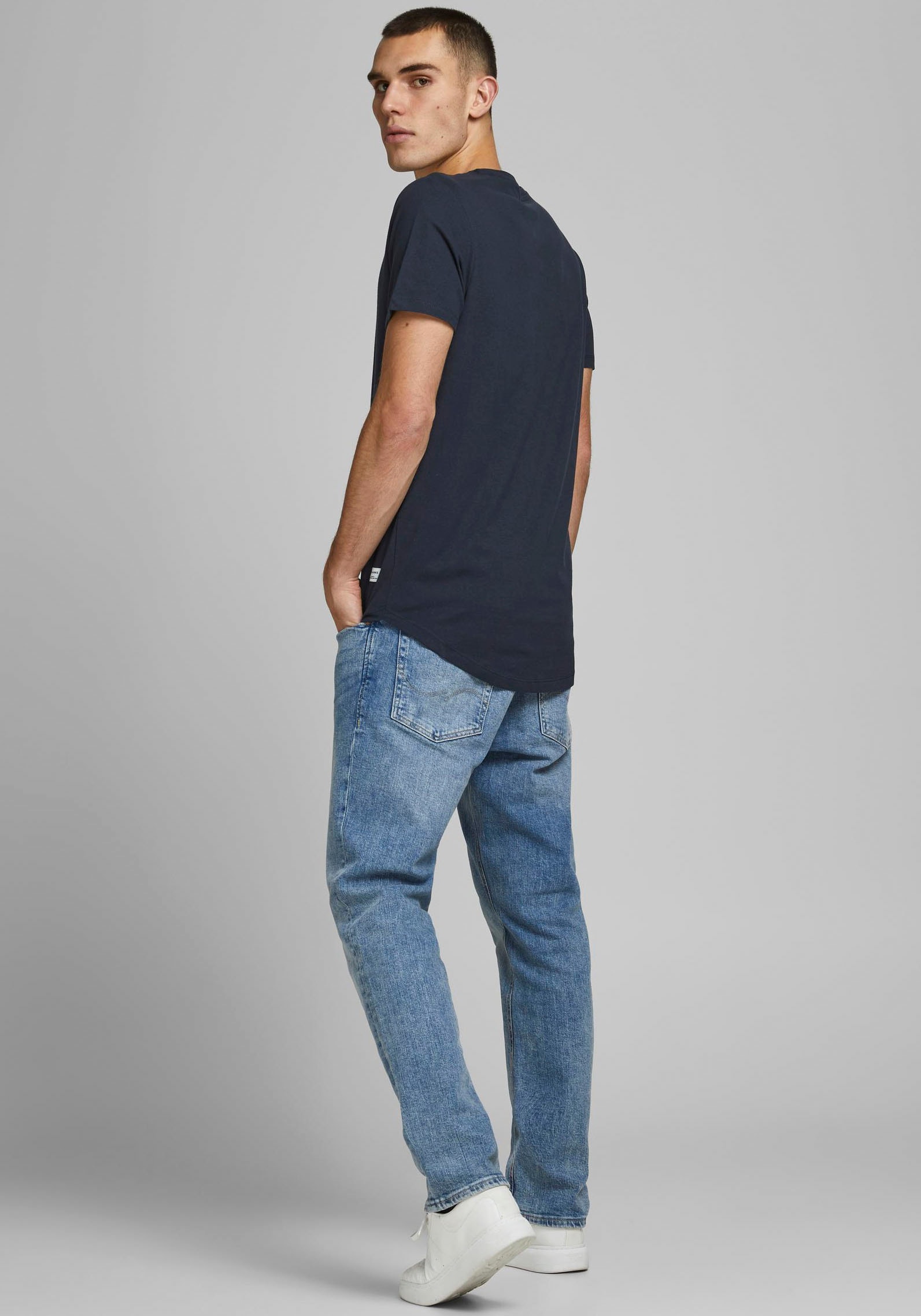 Jack & Jones Rundhalsshirt »JJENOA TEE SS CREW NECK 3PK MP NOOS«, (Packung, 3 tlg., 3er-Pack)