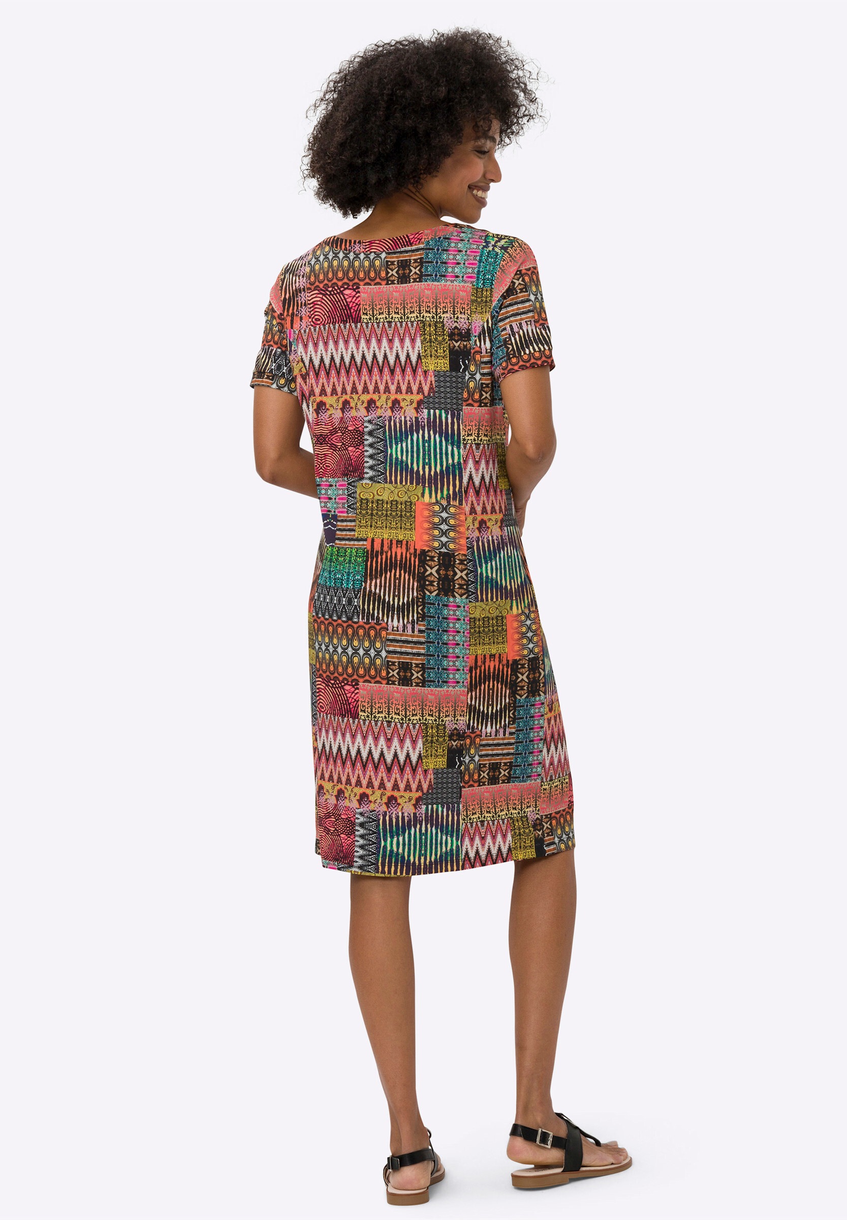 heine Shirtkleid »Jersey-Kleid Jerseykleid mit Nahttaschen, bedruckt« Eingrifftasche
