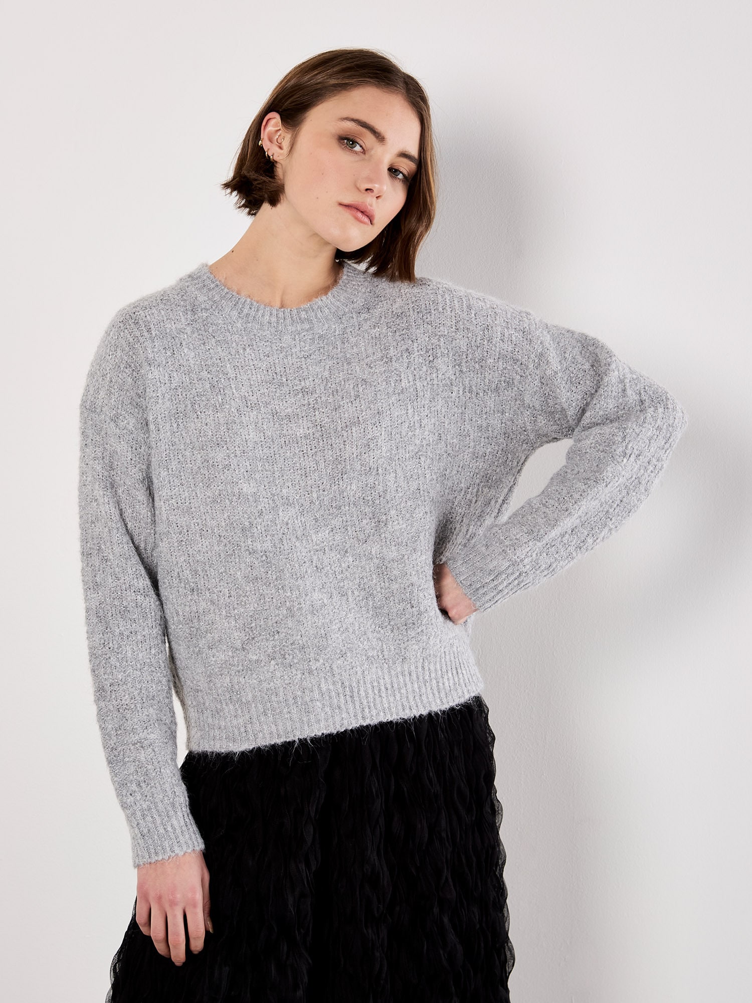 Apricot Strickfleece-Pullover »Strickpullover« mit Schleife am Rücken