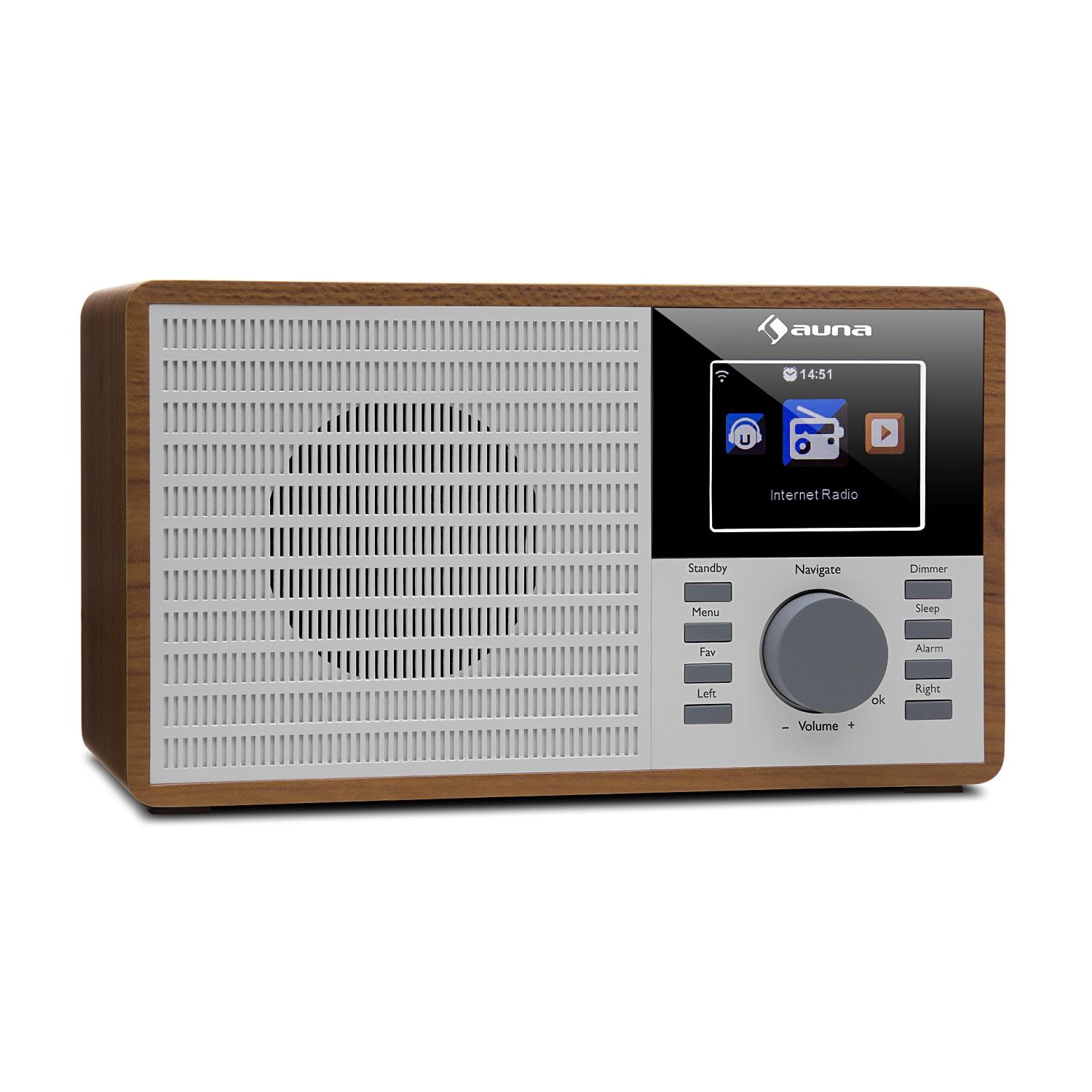 Auna Internet Radio WLAN Streaming USB AUX UPnP 2.8 TFT Microanlage