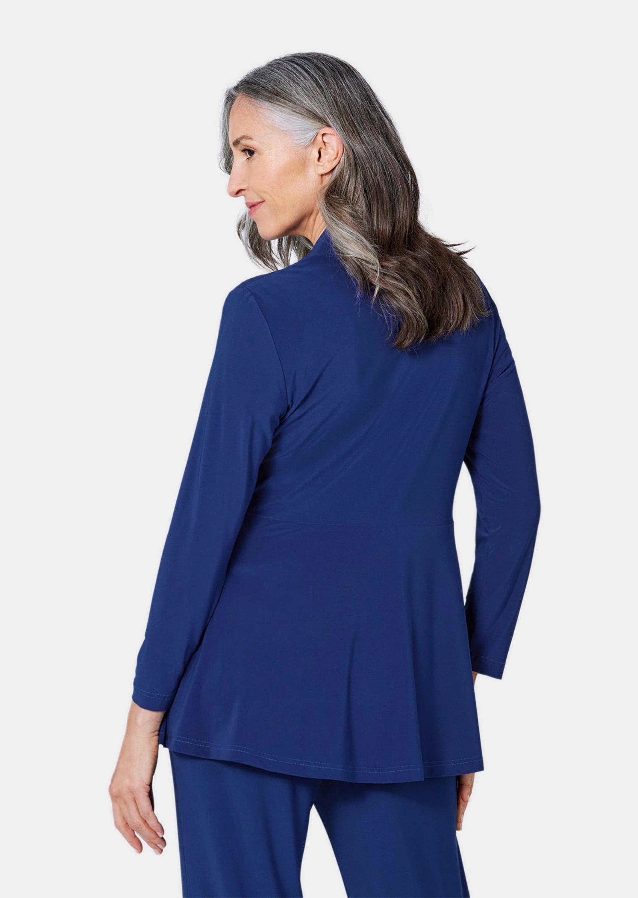 GOLDNER Sweatjacke »Leichte Shirtjacke lila mit Stretch«