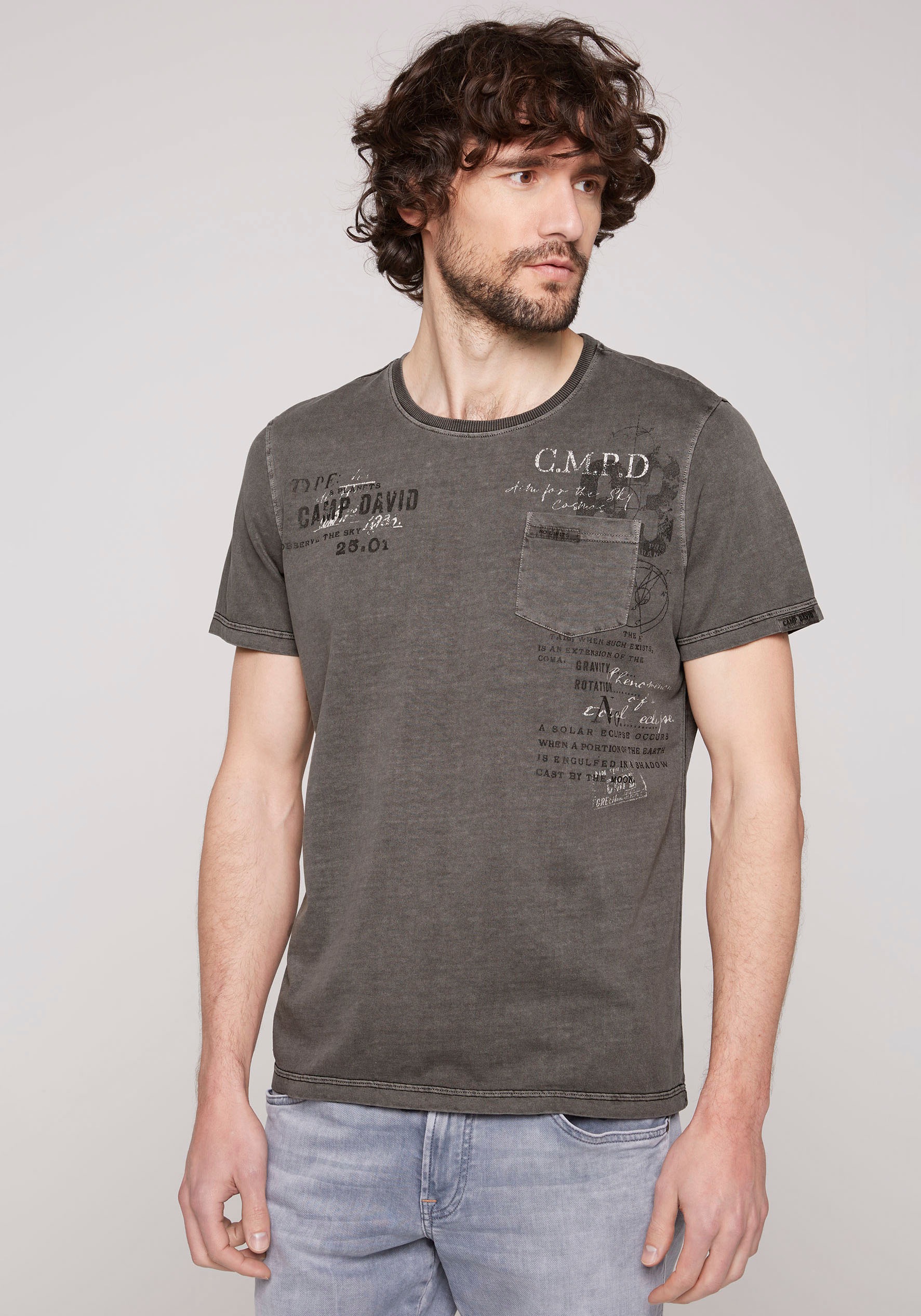 CAMP DAVID T-Shirt, mit Kontrastnähten online shoppen bei OTTO