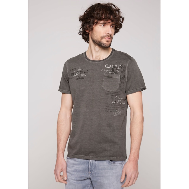 T-Shirt, mit bei Kontrastnähten CAMP online shoppen DAVID OTTO