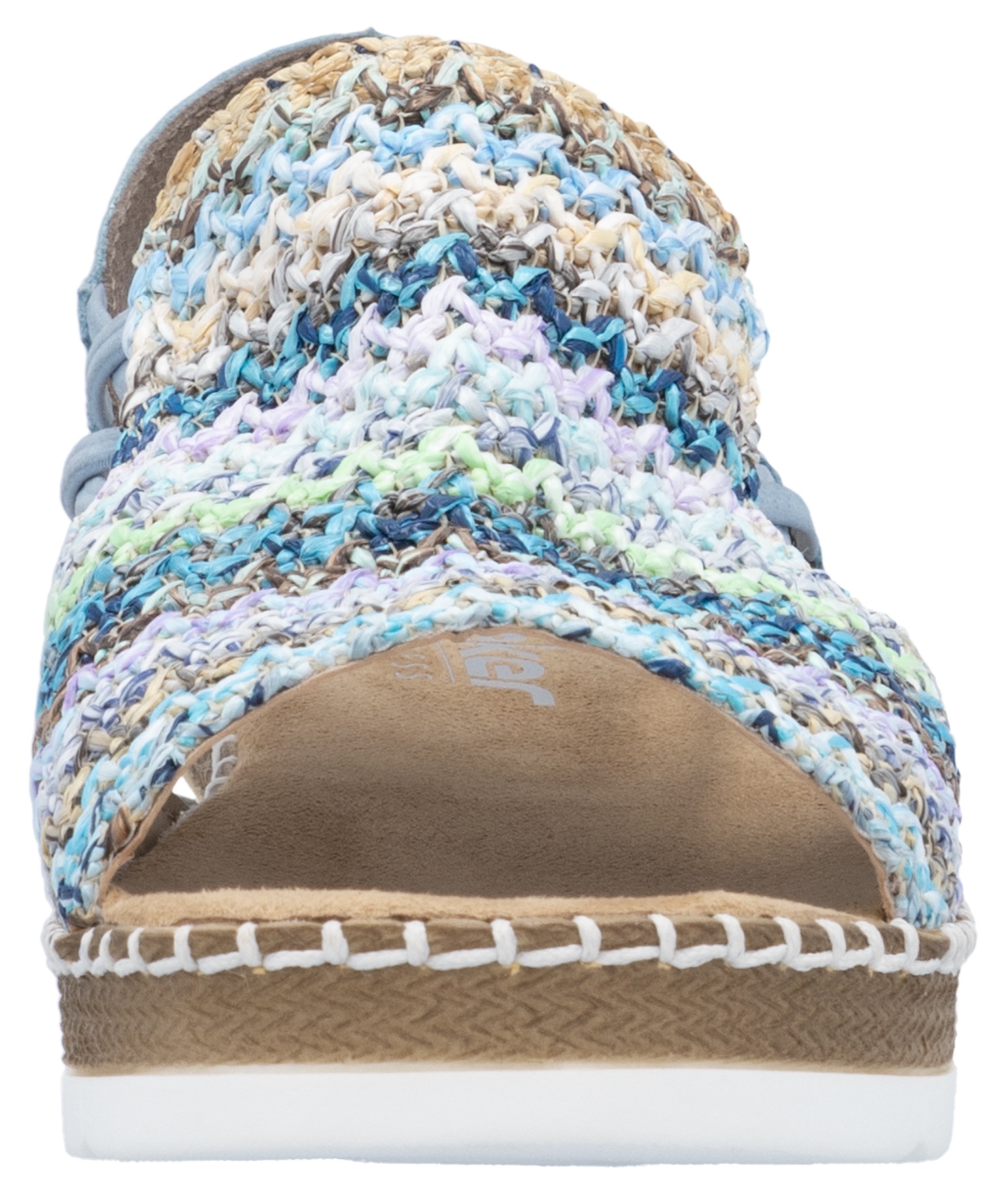 Rieker Sandale, Sommerschuh, Sandalette, Keilabsatz, in modischer Flechtoptik