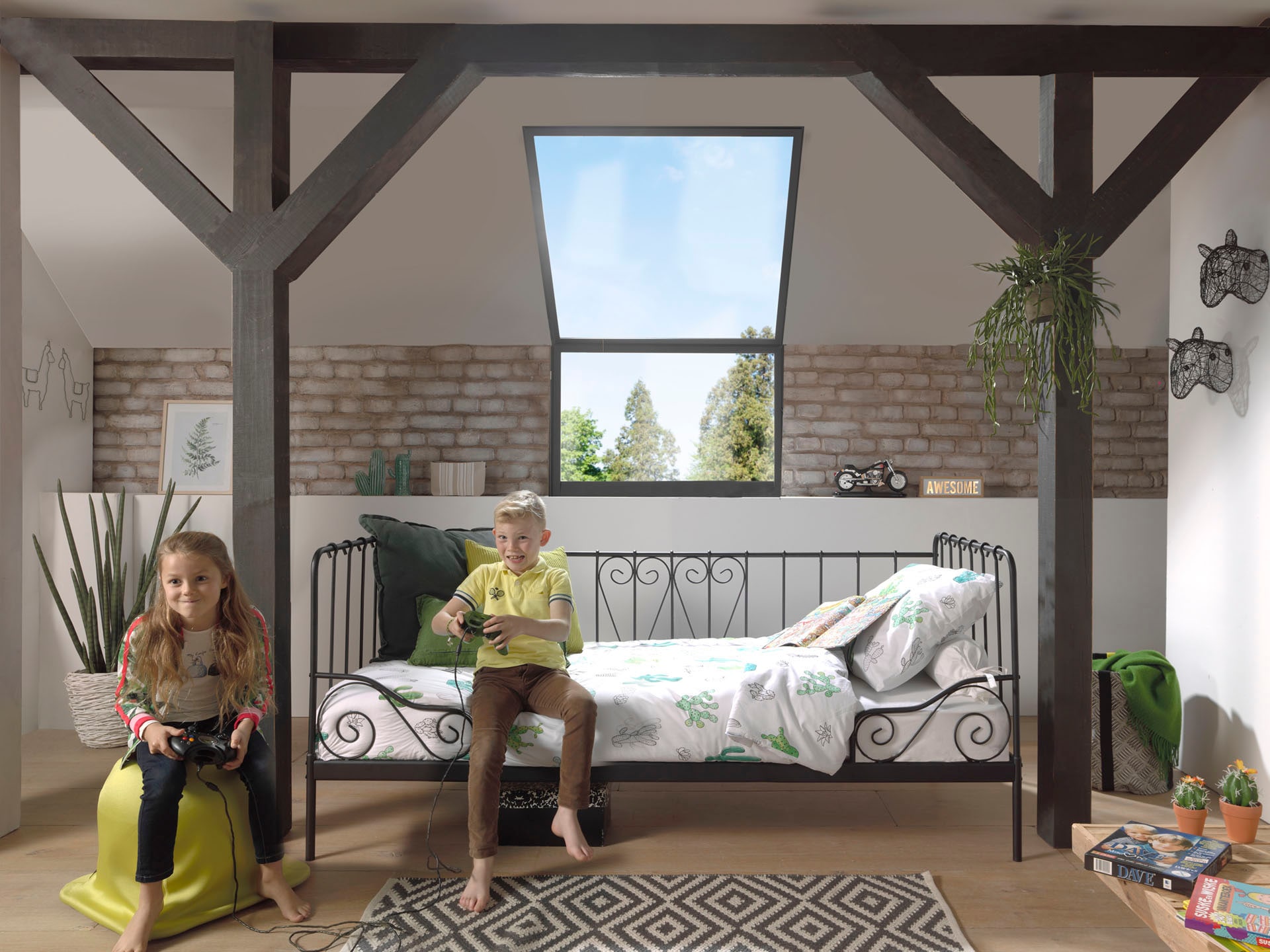 Vipack Jugendbett »Alice, Bettgestell Metall, pulverbeschichtet, in nostalgischem Design«, (B/H/T ca. 205x89,5x94,5cm, zwei Farben zur Auswahl), Metallbett inkl. Lattenrost, stabil und standfest