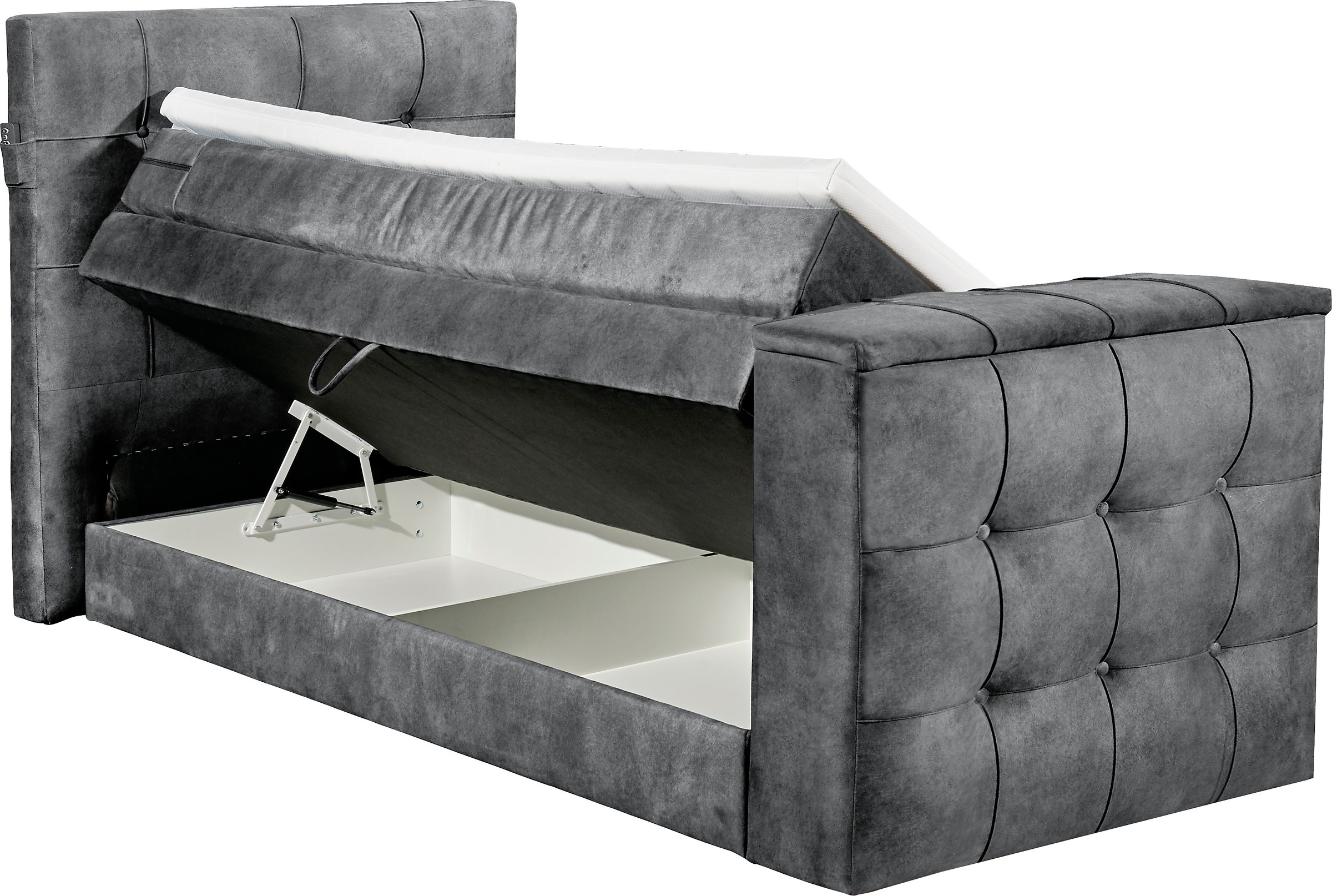set one by Musterring Boxspringbett »Richmond«, mit Duo-Matratze (H2/H3), versenkbarer TV-Halterung (bis 40 Zoll) und Fernbedienung. Wahlweise mit/ohne Bettkasten