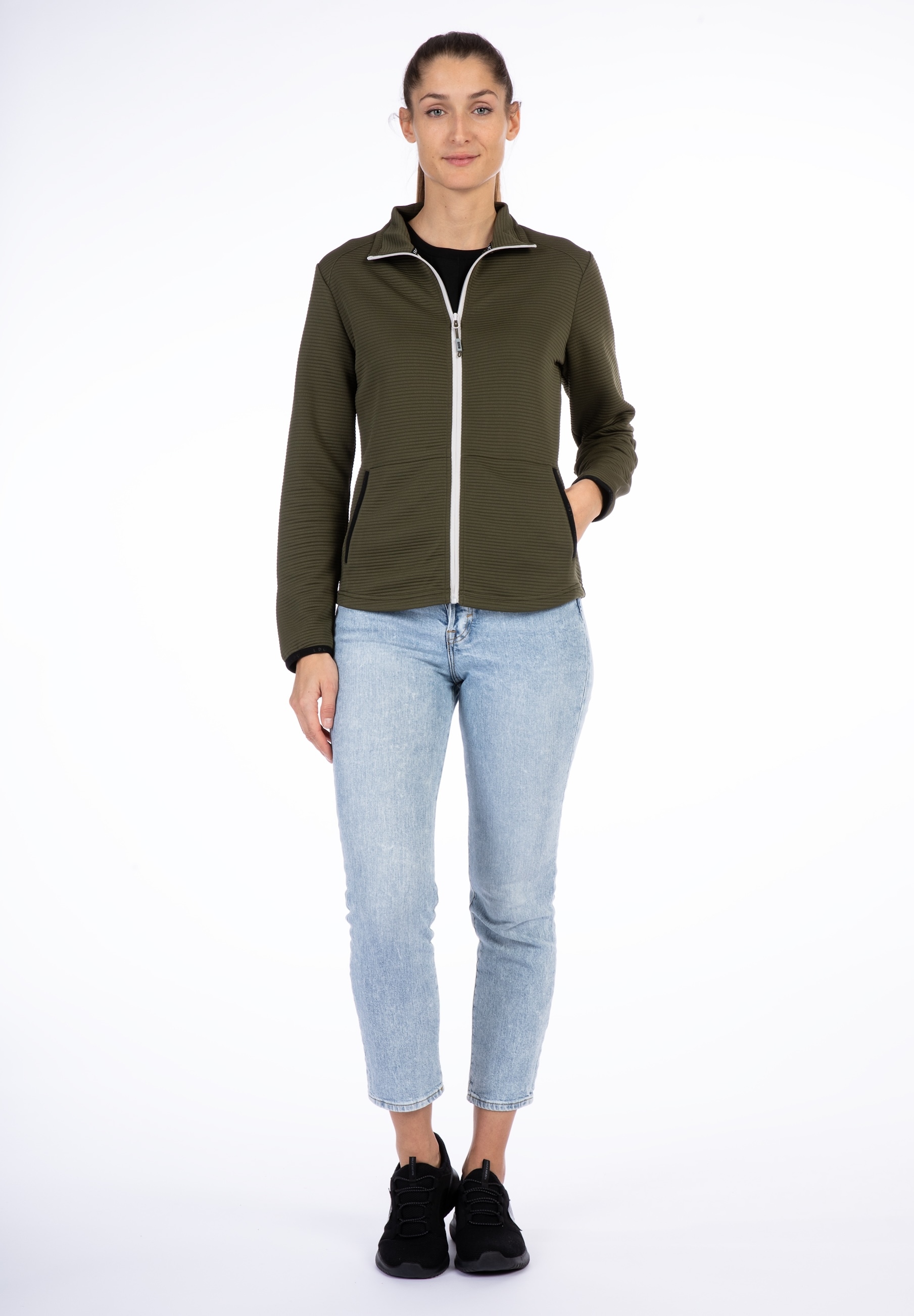 LPO Strickfleecejacke »XARA WMN«, mit Stehkragen