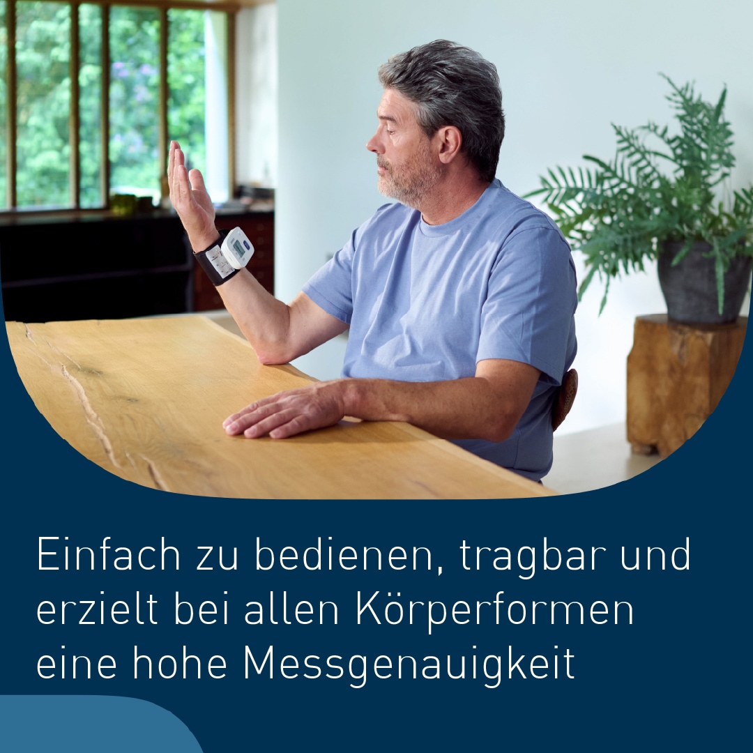 Omron Handgelenk-Blutdruckmessgerät »RS1, klinisch validiert, vorgeformte Manschette 13.5-21.5 cm« für zu Hause und unterwegs