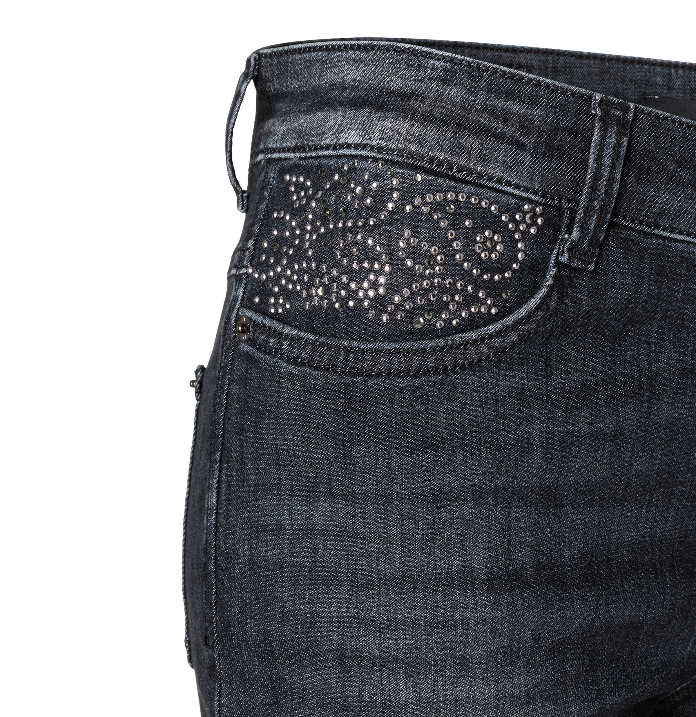 MAC Bootcut-Jeans Verzierung an den Vordertaschen