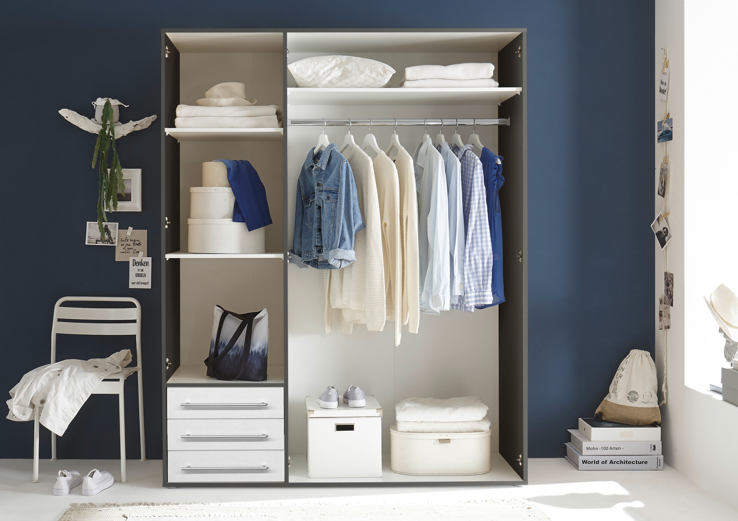 Schlafkontor »Lyss Schrank, Kleiderschrank mit Drehtüren« in verschiedenen Farben und Größen erhältlich