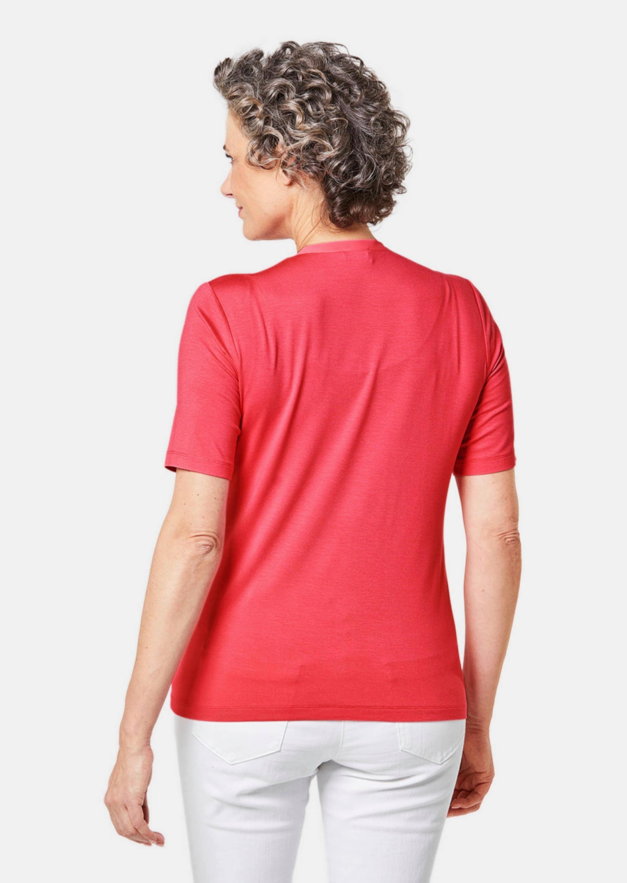 GOLDNER Kurzarmshirt »Shirt mit Schluppe«
