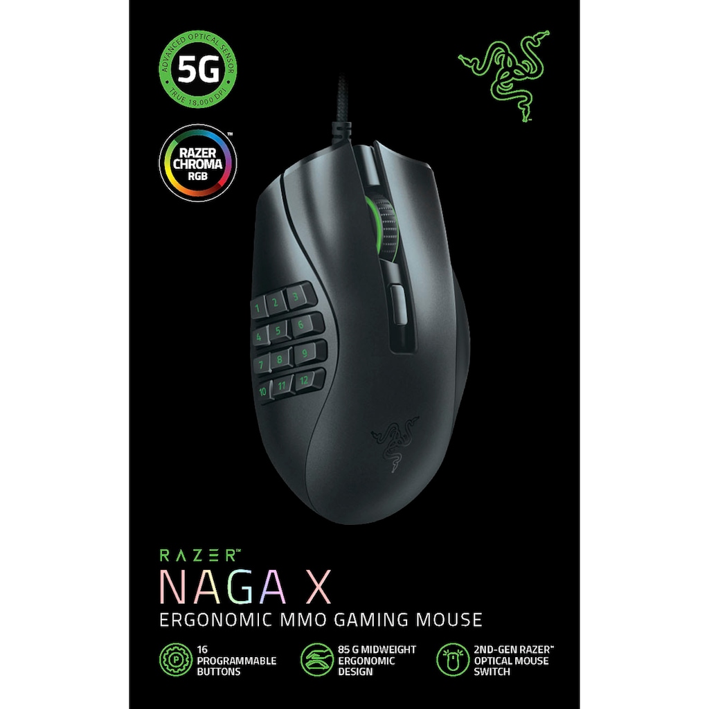 RAZER Gaming-Maus »Naga X«, kabelgebunden